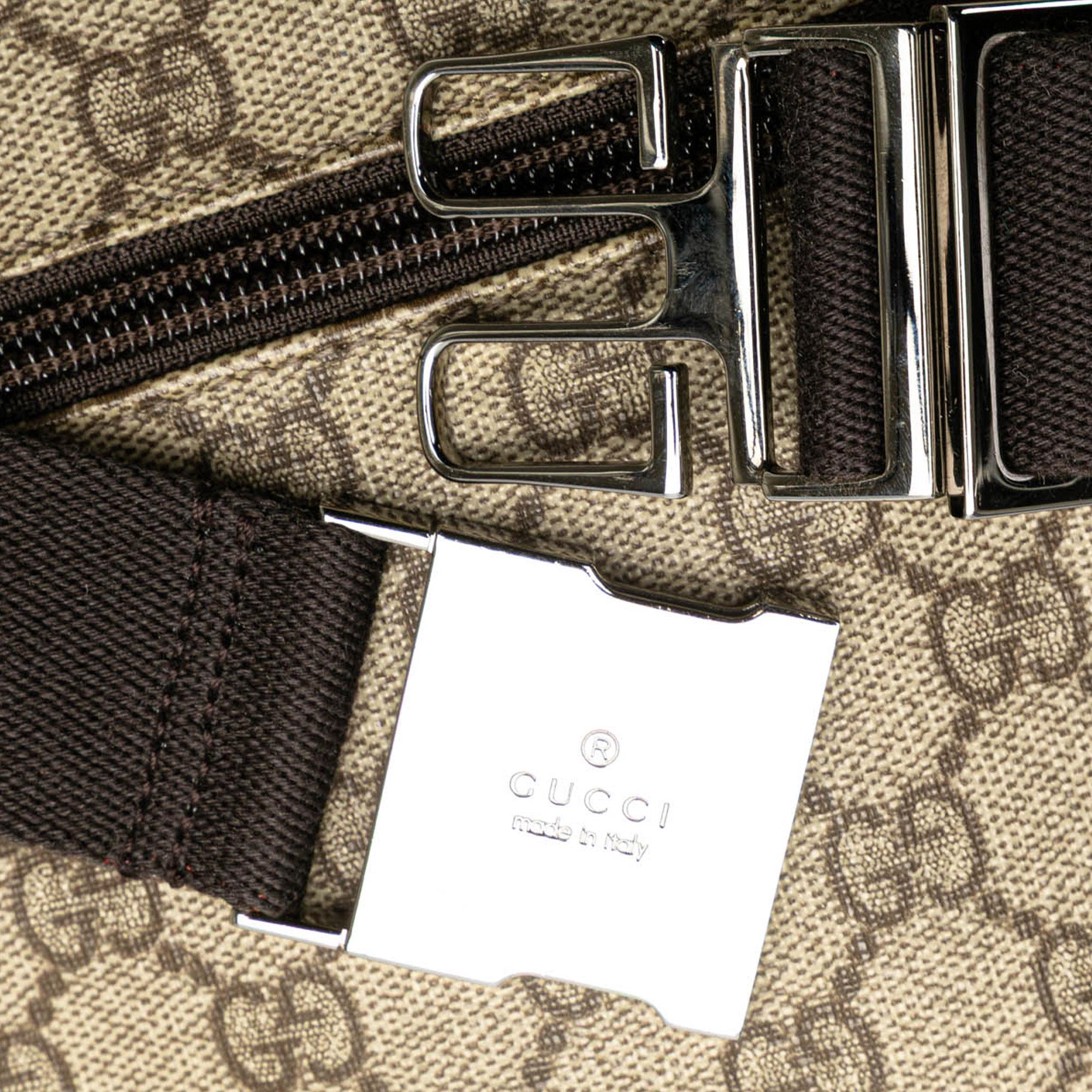 Gucci GG Supreme Double Pocket Belt Bag