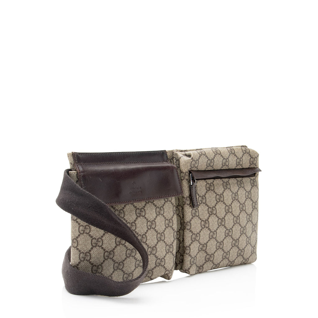 Gucci GG Supreme Double Pocket Belt Bag - FINAL SALE