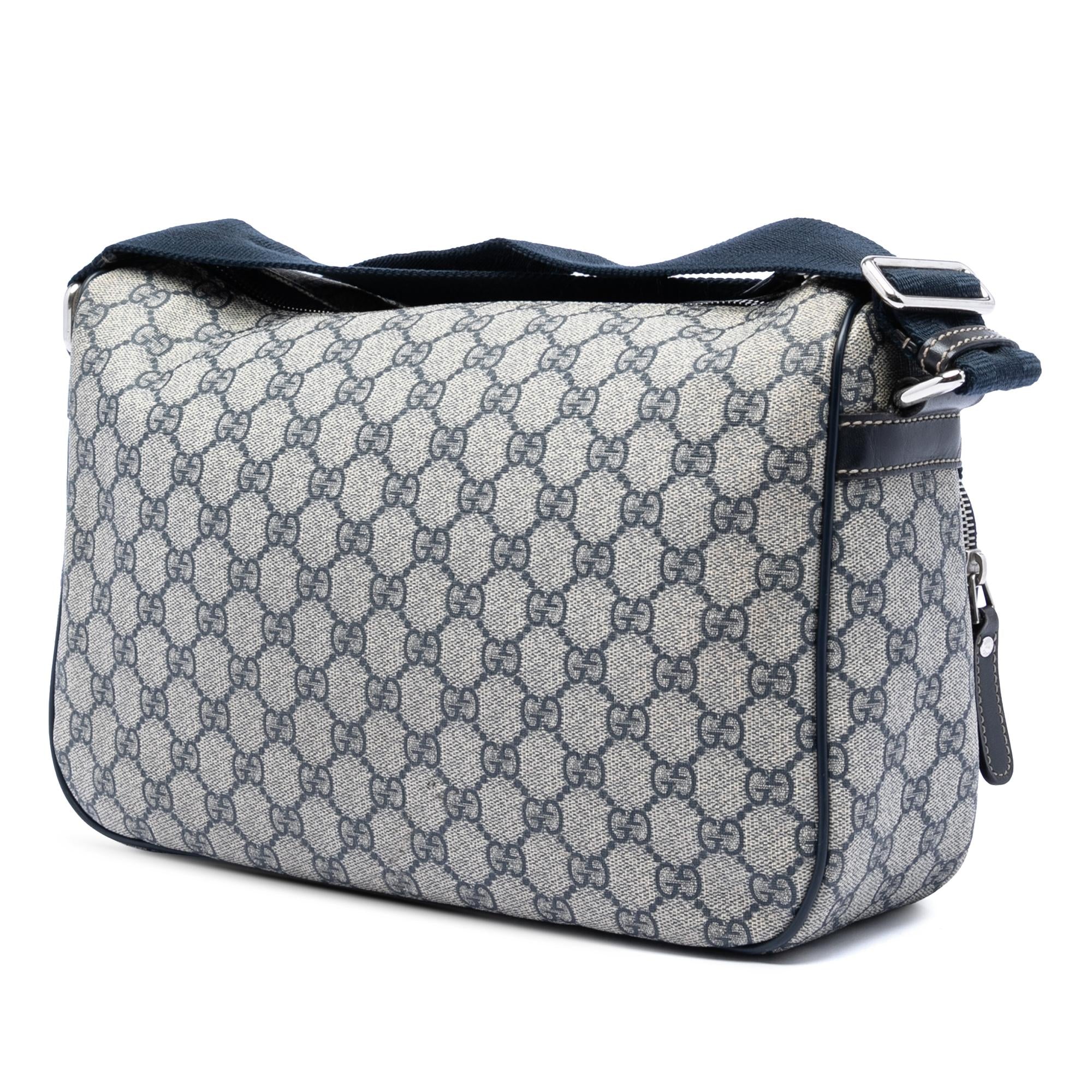 Gucci GG Supreme Double Pocket Crossbody