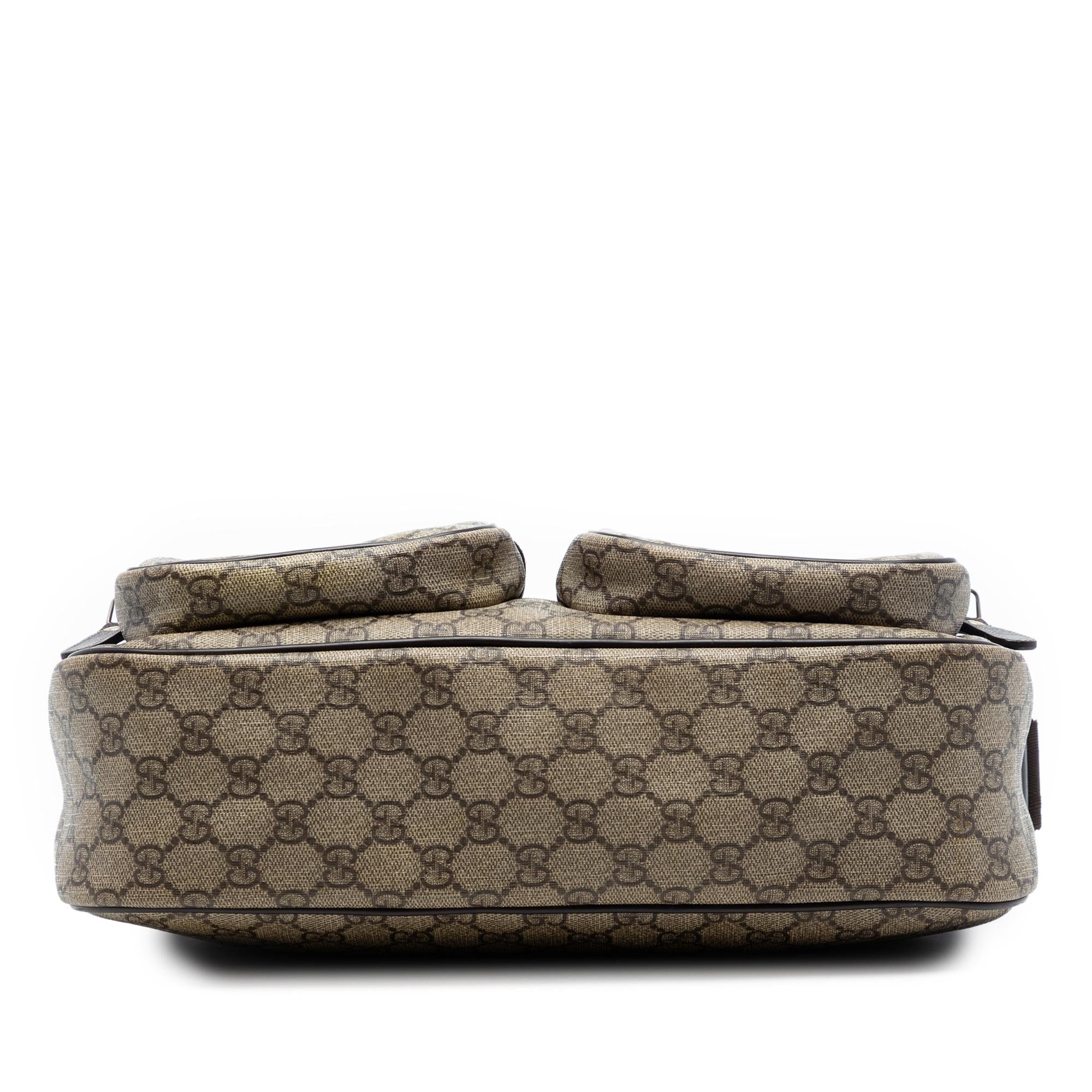 Gucci GG Supreme Double Pocket Crossbody