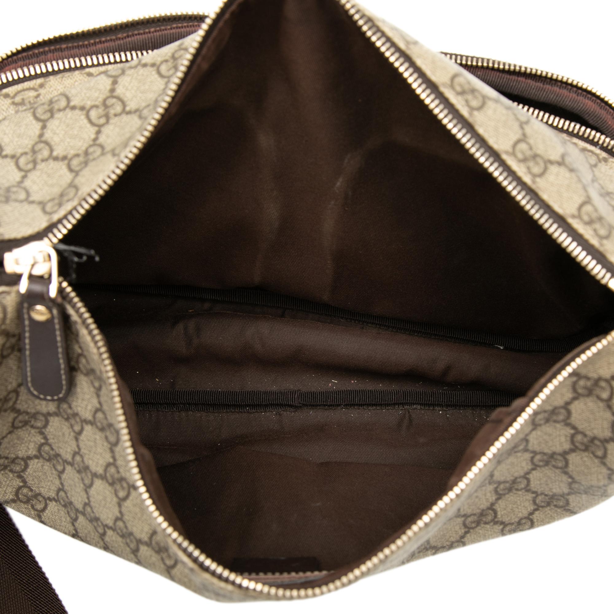 Gucci GG Supreme Double Pocket Crossbody