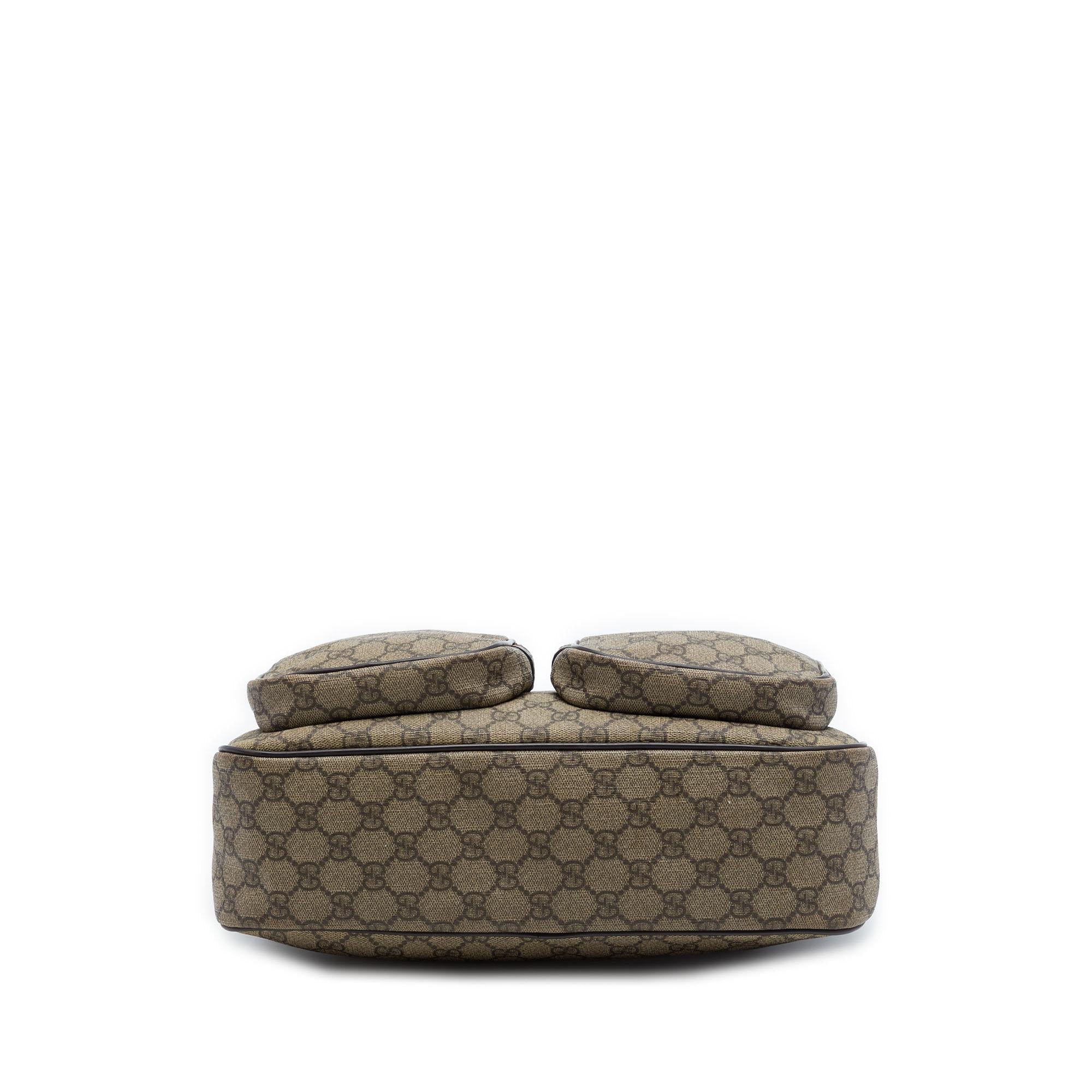 Gucci GG Supreme Double Pocket Crossbody