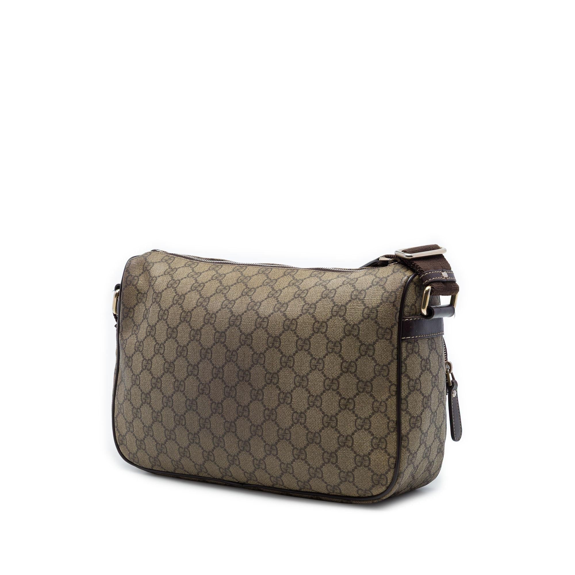 Gucci GG Supreme Double Pocket Crossbody