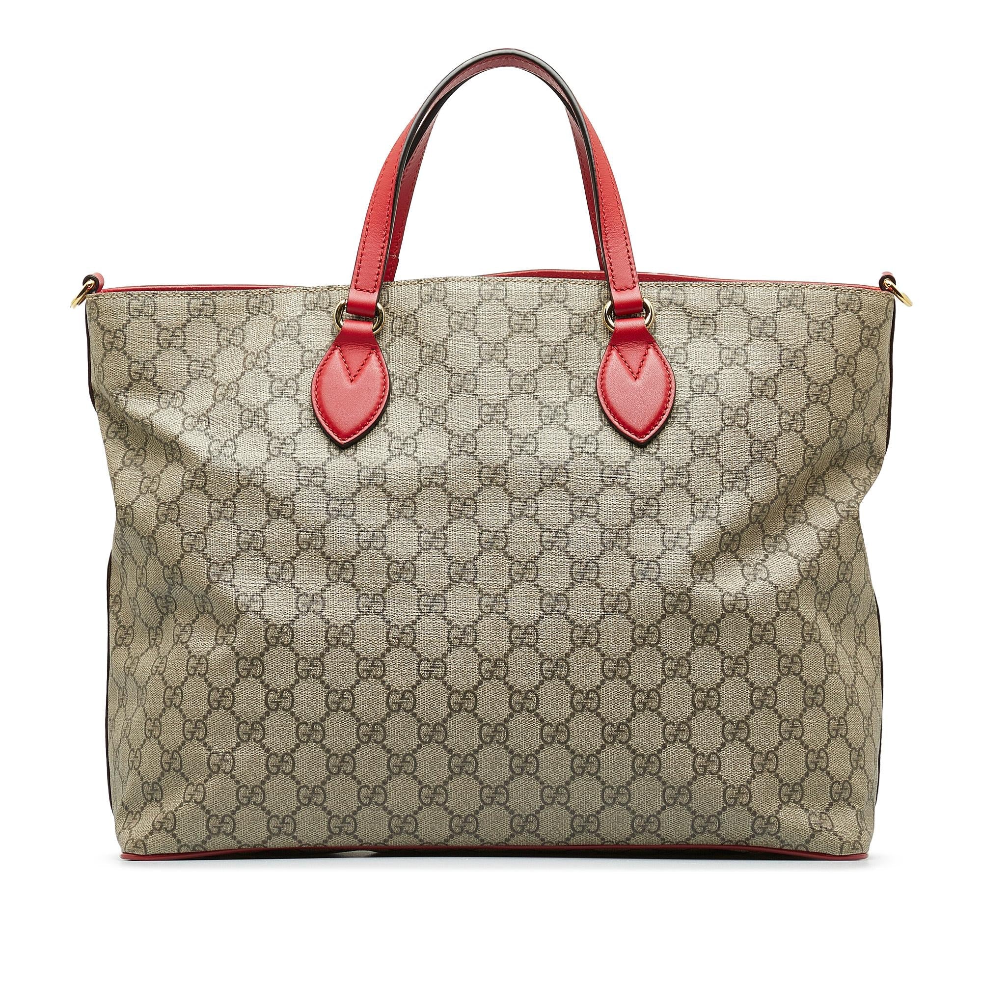 Gucci GG Supreme Embroidered Kingsnake Heart Shopper Bag (SHG-9XIapj)