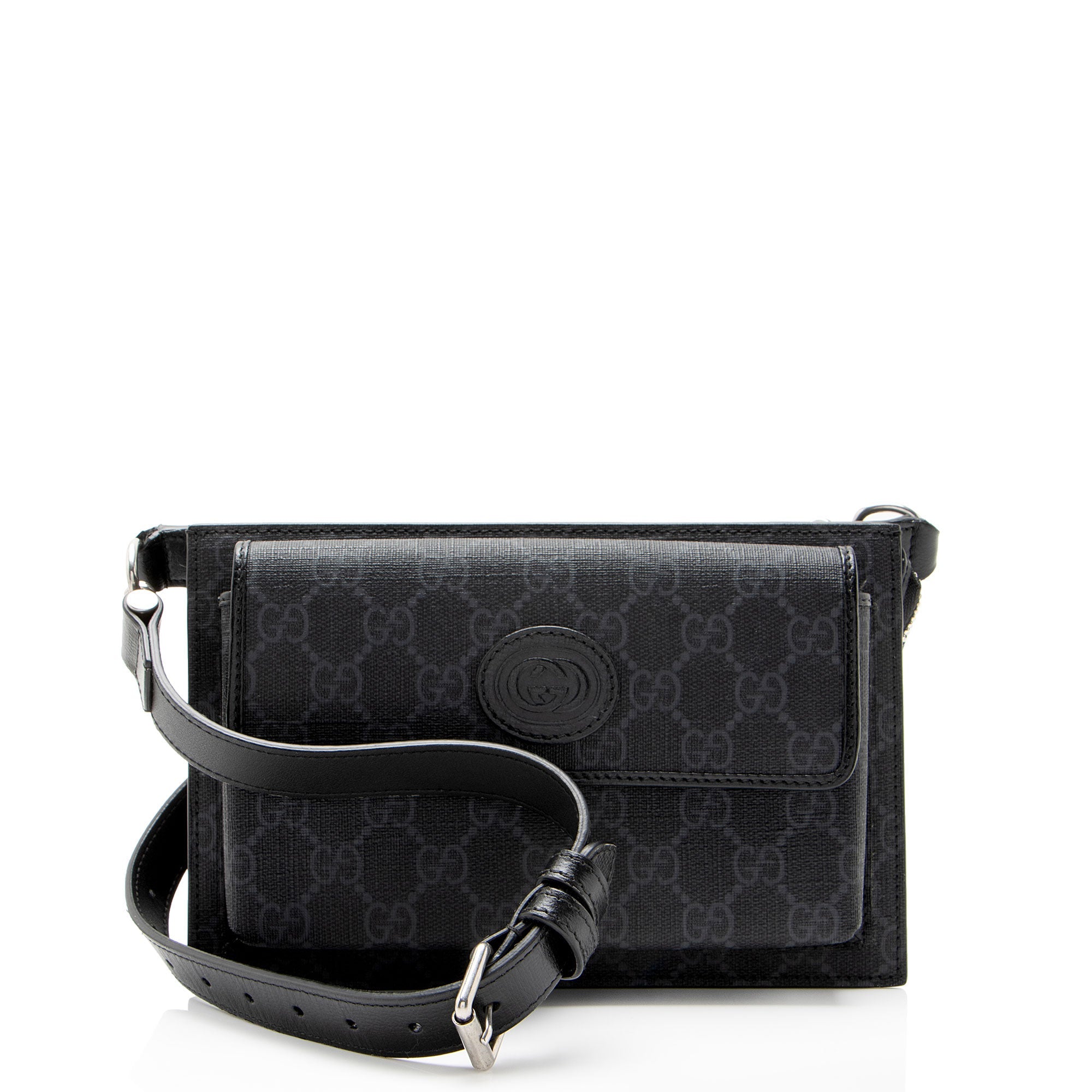 Gucci GG Supreme Flap Pocket Belt Bag