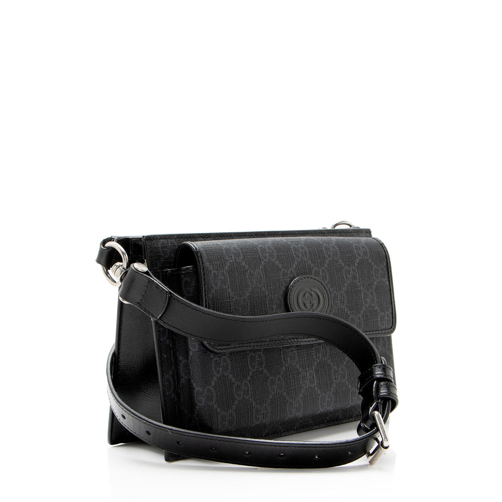 Gucci GG Supreme Flap Pocket Belt Bag