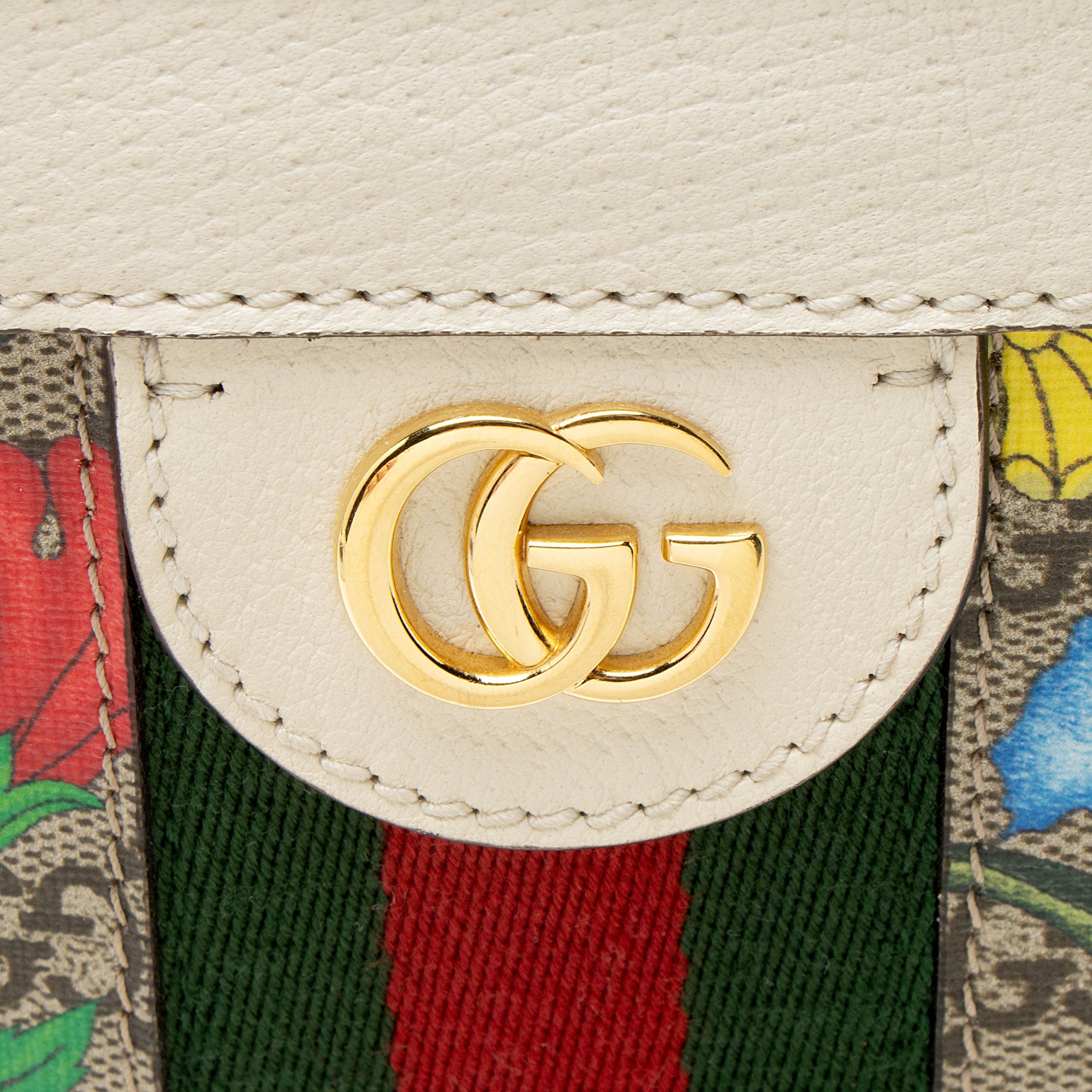 Gucci GG Supreme Flora Ophidia Medium Chain Shoulder Bag