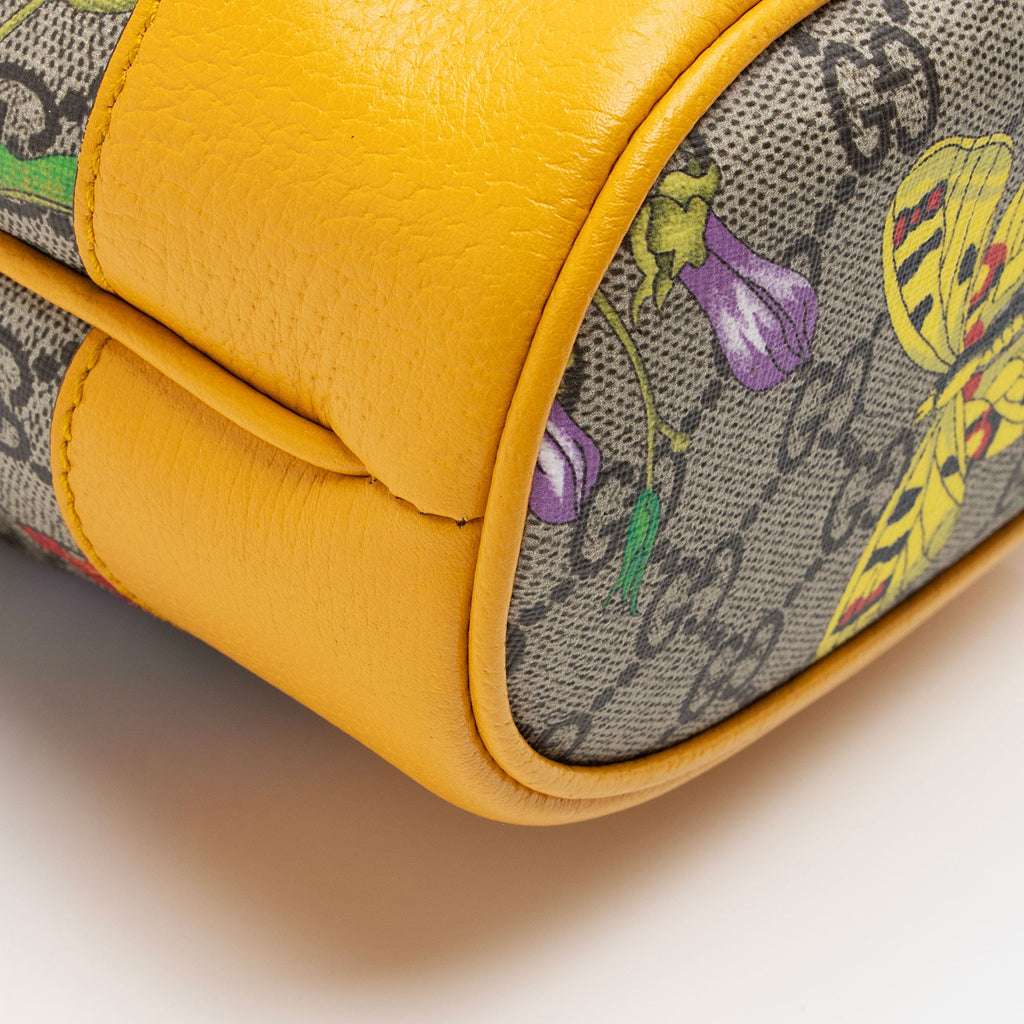 Gucci GG Supreme Flora Ophidia Small Bucket Bag (SHF-xrAn0H)