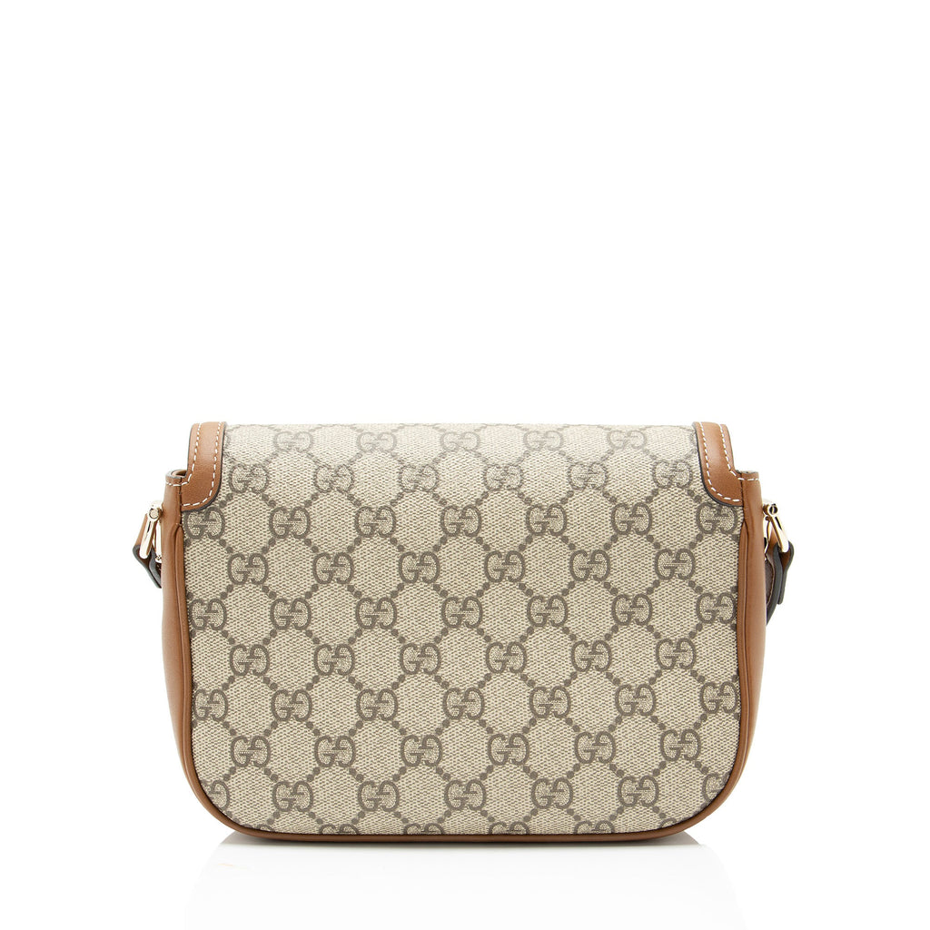 Gucci GG Supreme Horsebit 1955 Small Flap Shoulder Bag