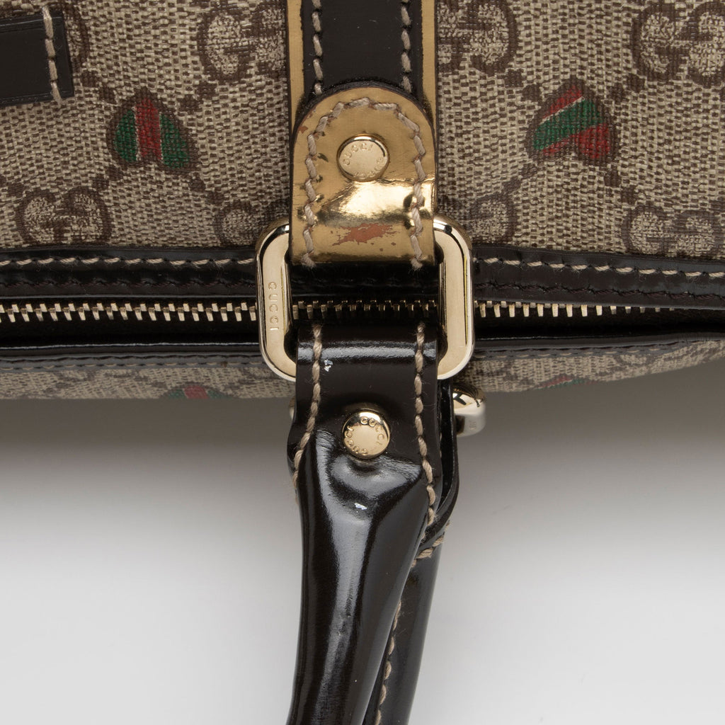 Gucci GG Supreme Tattoo Hearts Joy Boston Bag (SHF-H1LsWc)