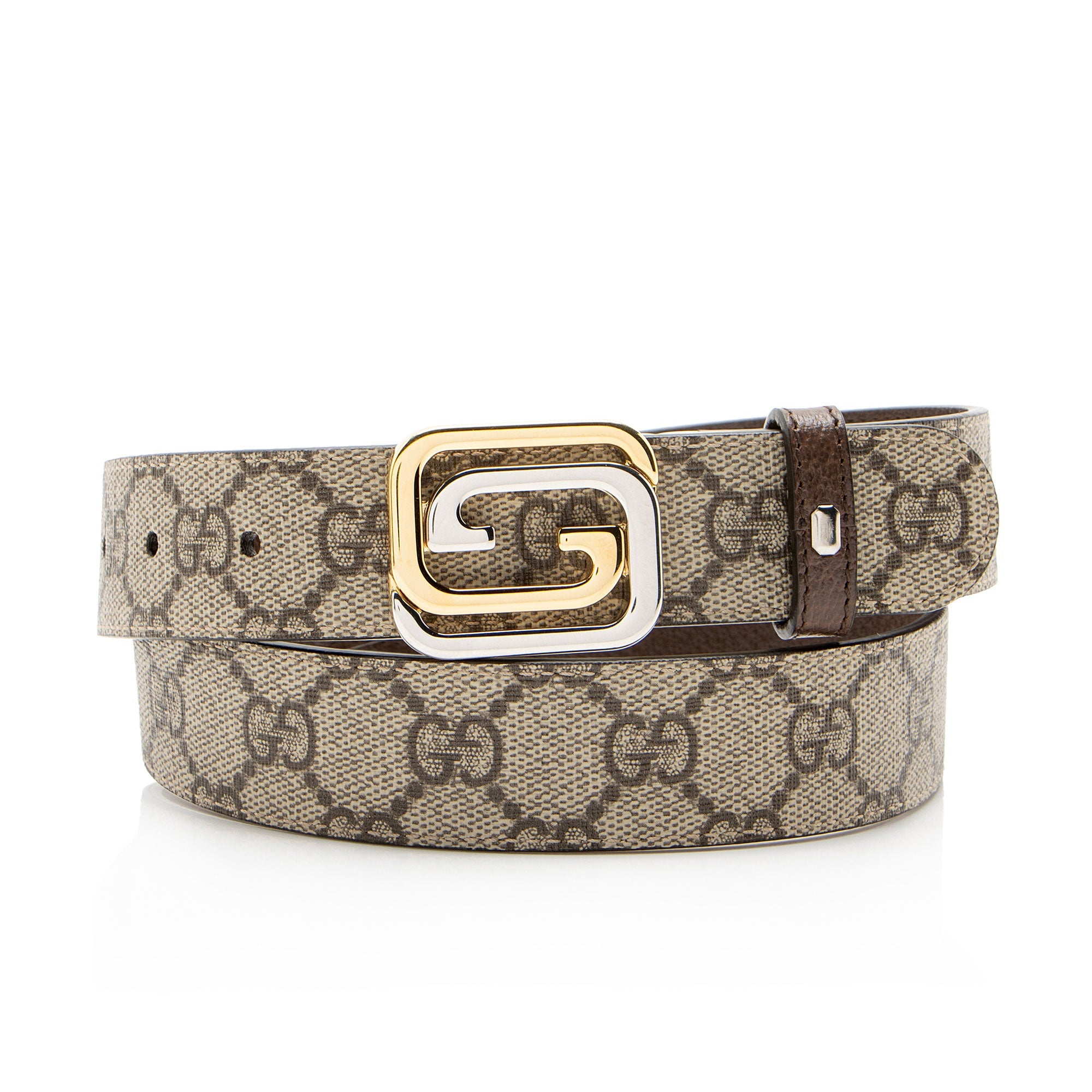 Gucci GG Supreme Leather Reversible Interlocking G Belt - Size 34 / 85