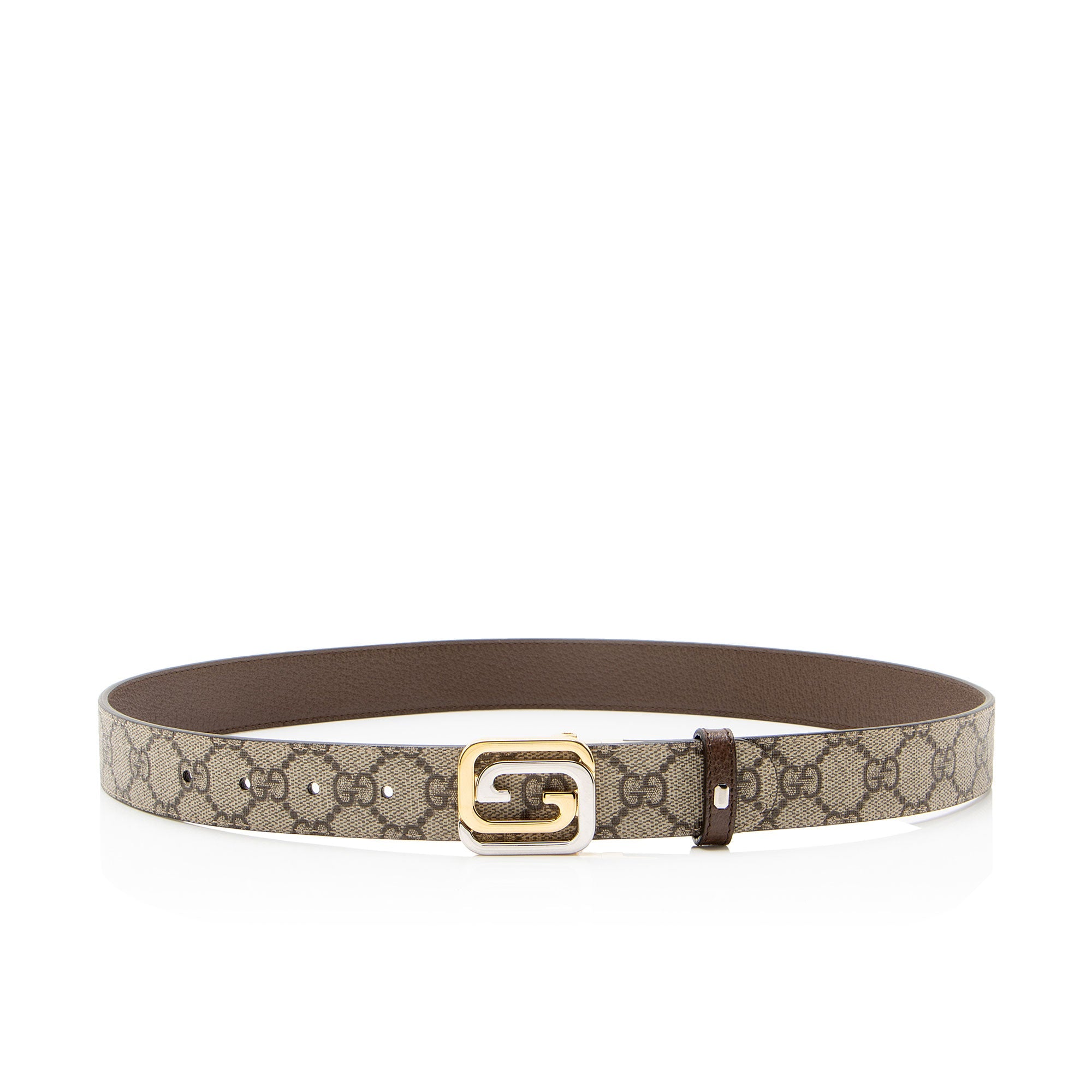 Gucci GG Supreme Leather Reversible Interlocking G Belt - Size 34 / 85
