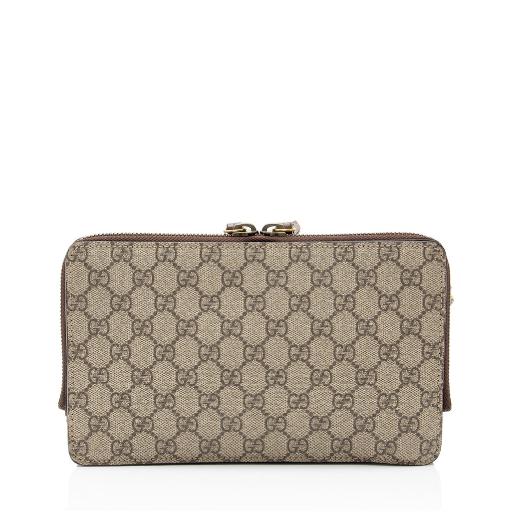 Gucci GG Supreme Leather Tiger Document Crossbody