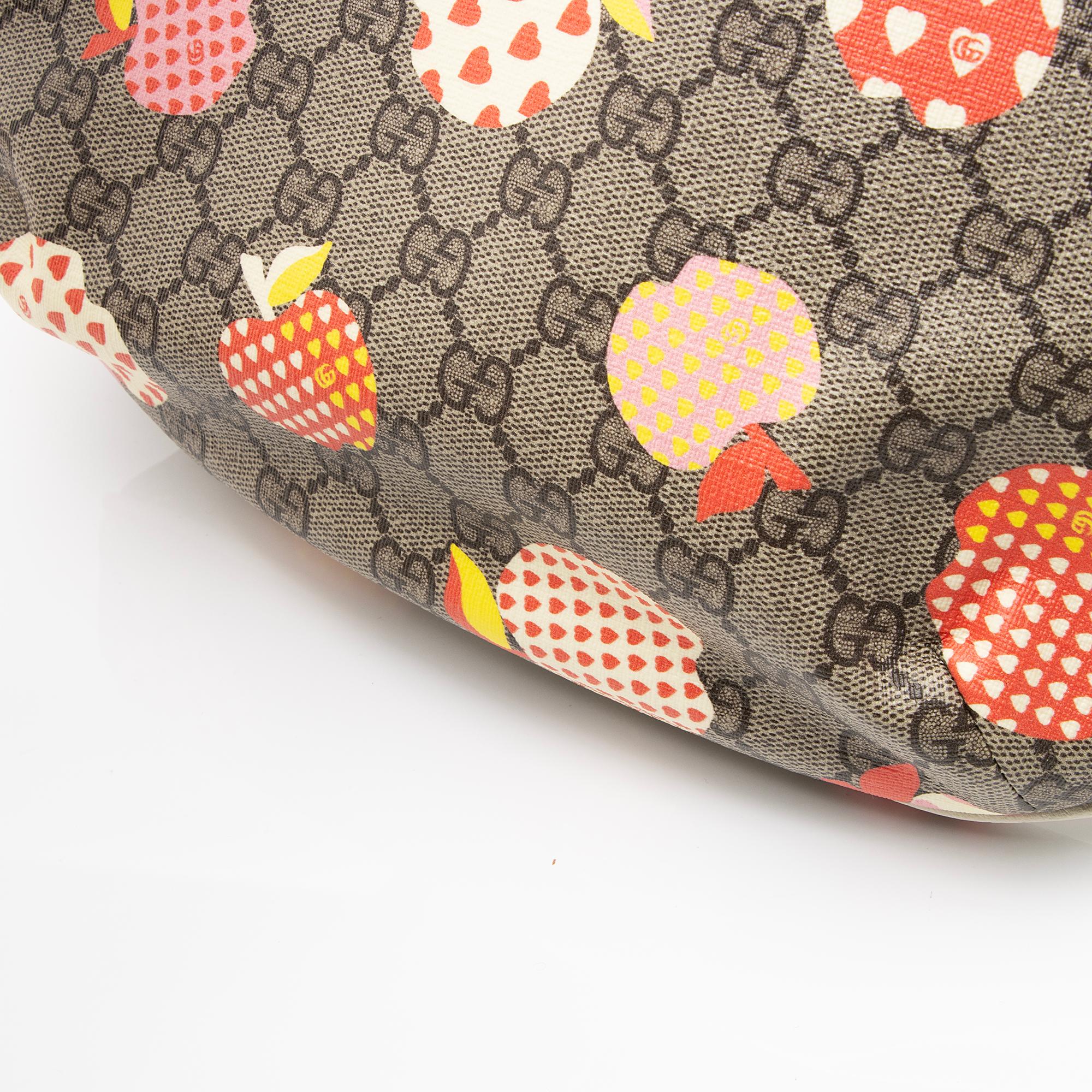 Gucci GG Supreme Les Pommes Half Moon Hobo (SHF-23192)