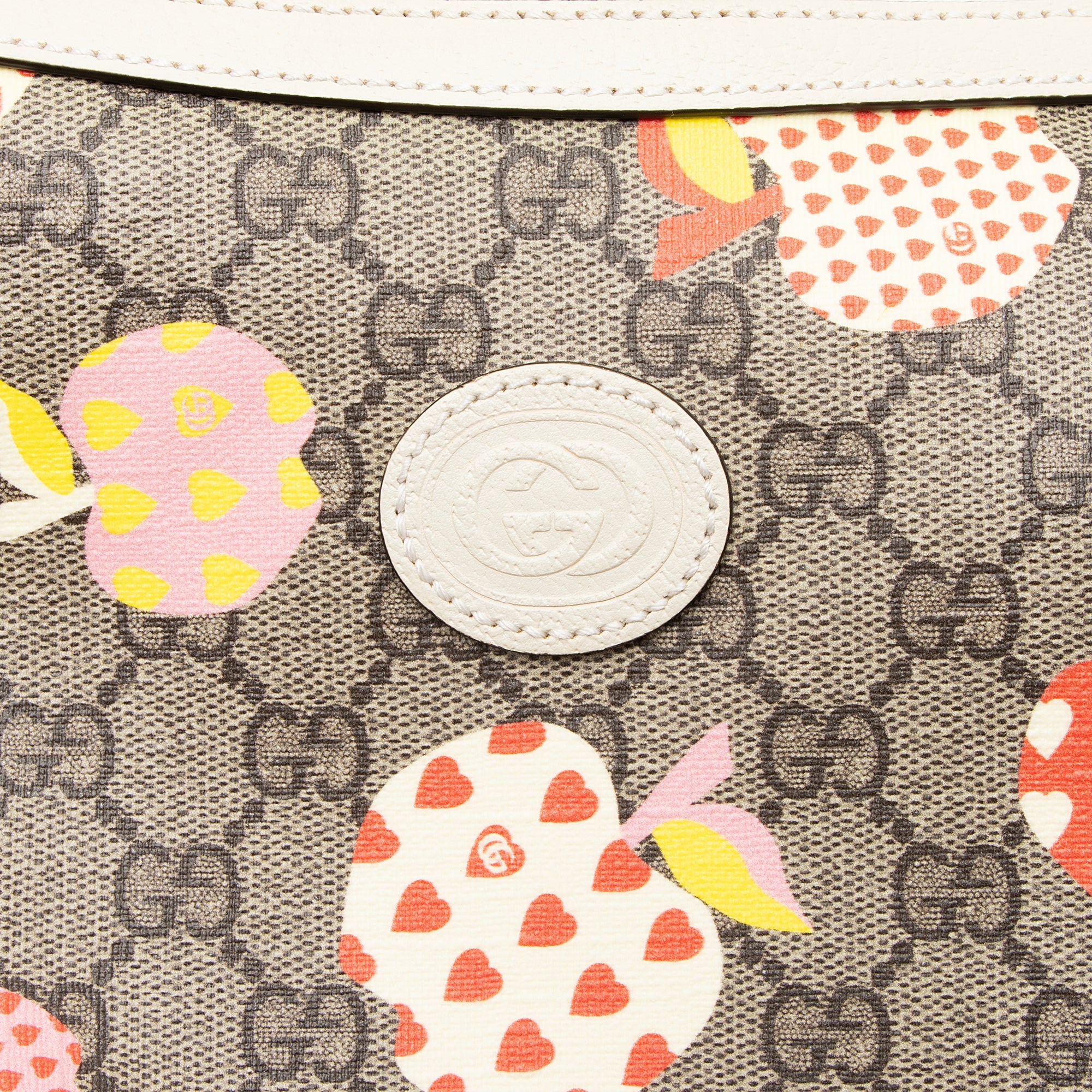 Gucci GG Supreme Les Pommes Half Moon Hobo (SHF-23891)