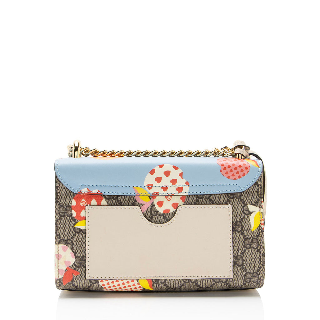 Gucci GG Supreme Les Pommes Padlock Small Shoulder Bag