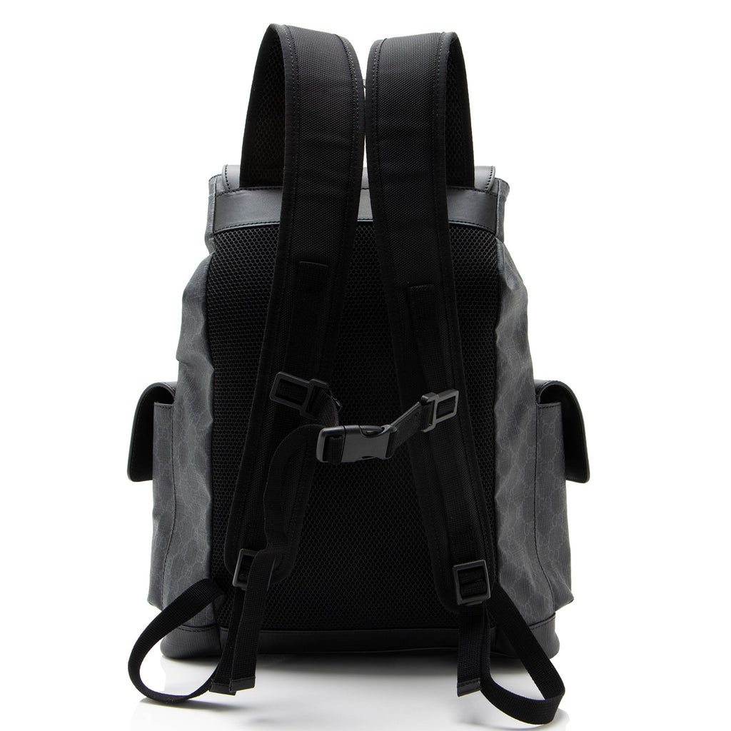 Gucci GG Supreme Medium Flap Backpack