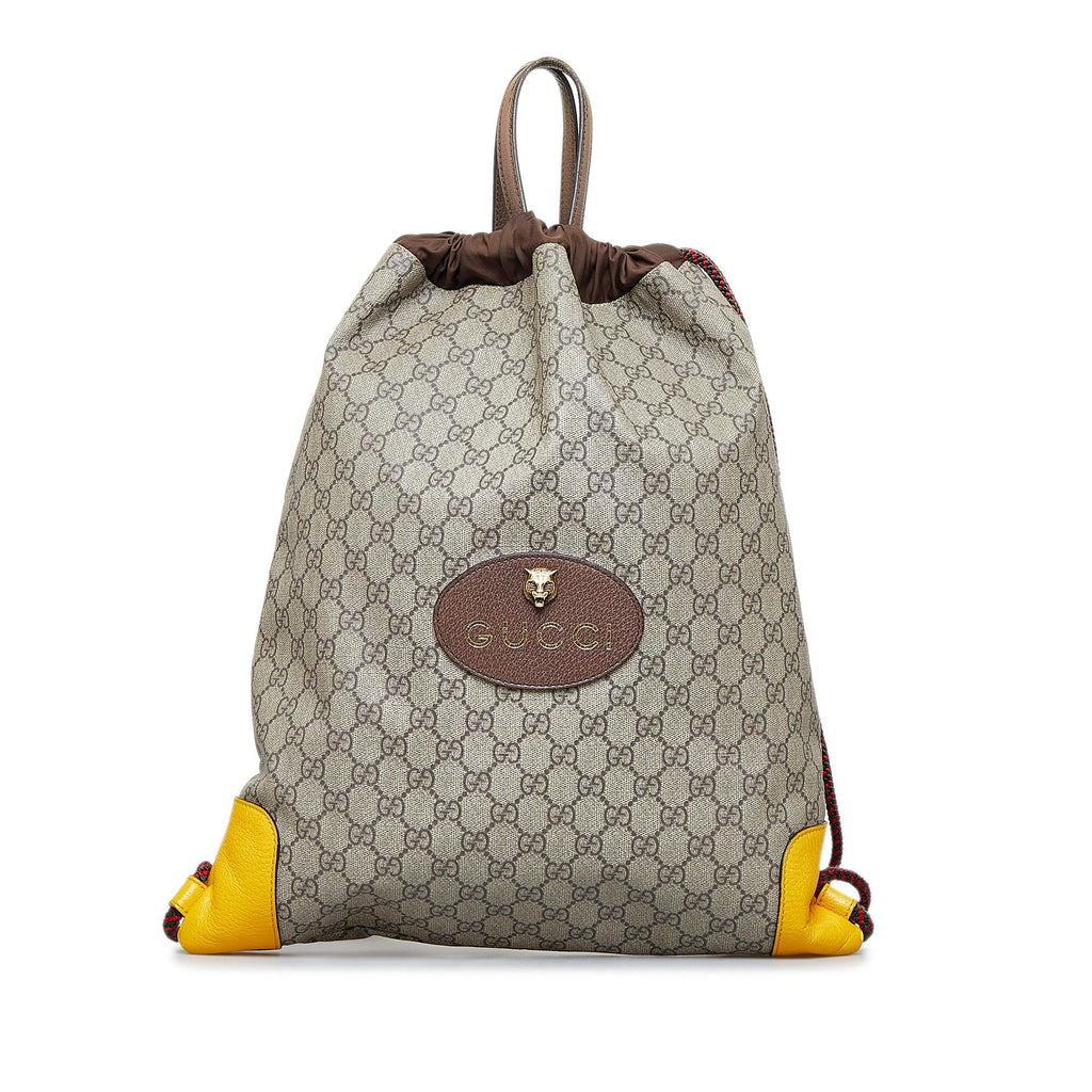 Gucci GG Supreme Neo Vintage Drawstring Backpack (SHG-8JRoJu)