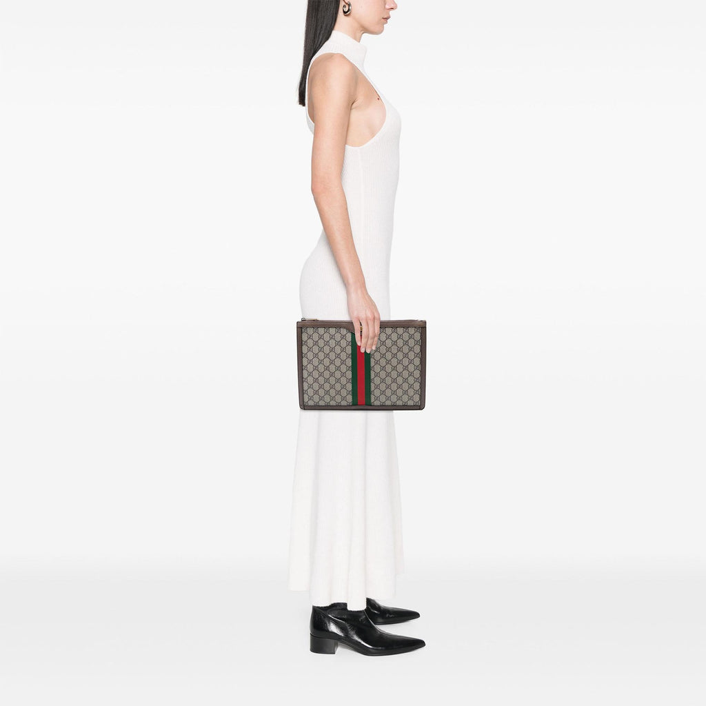 Gucci GG Supreme Ophidia Clutch