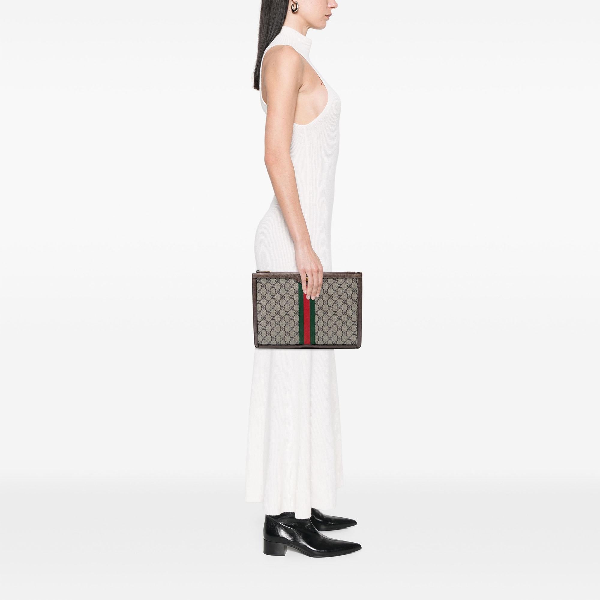 Gucci GG Supreme Ophidia Clutch