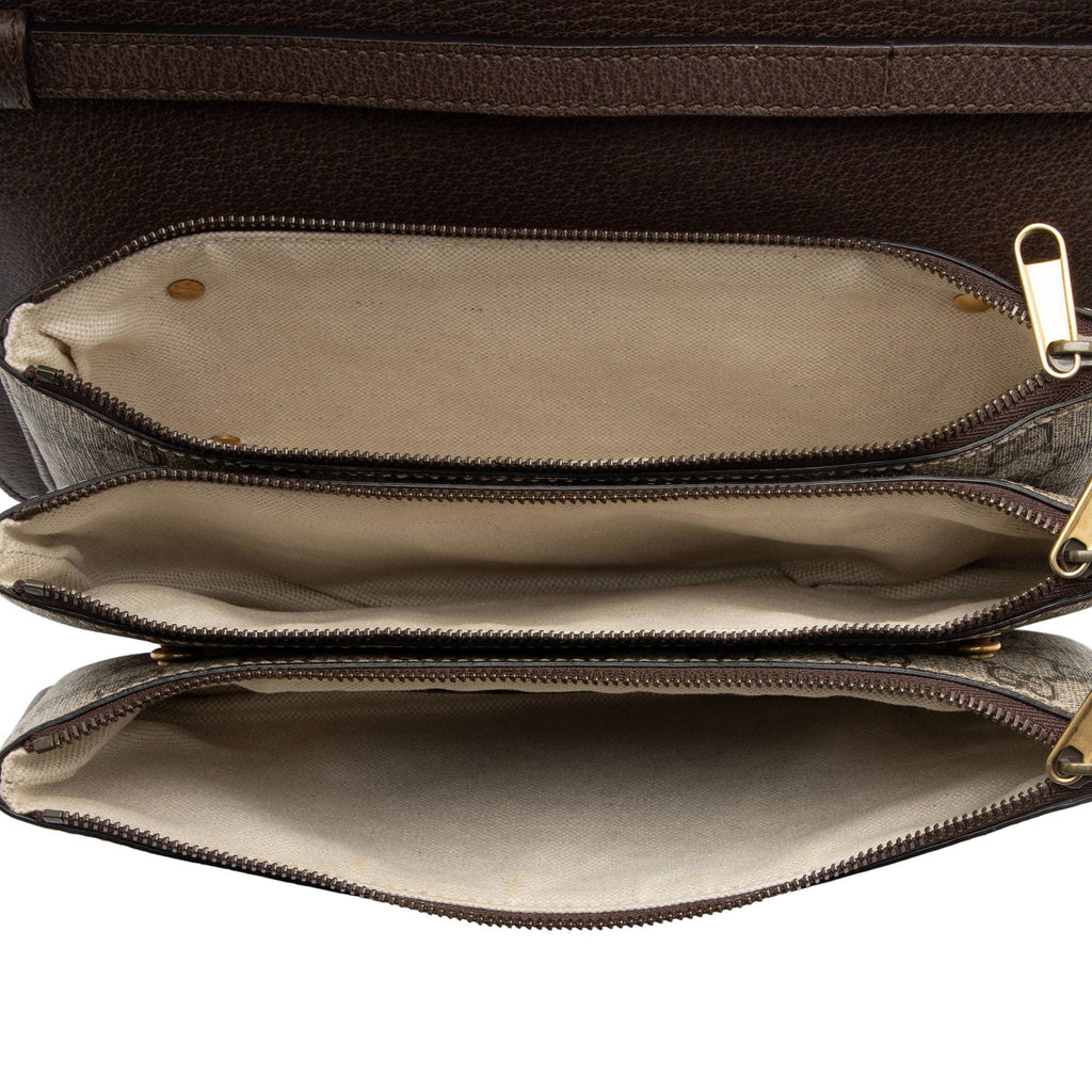 Gucci GG Supreme Ophidia Flap E/W Messenger Bag