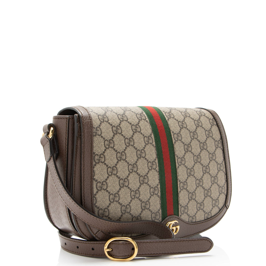 Gucci GG Supreme Ophidia Flap Messenger Bag
