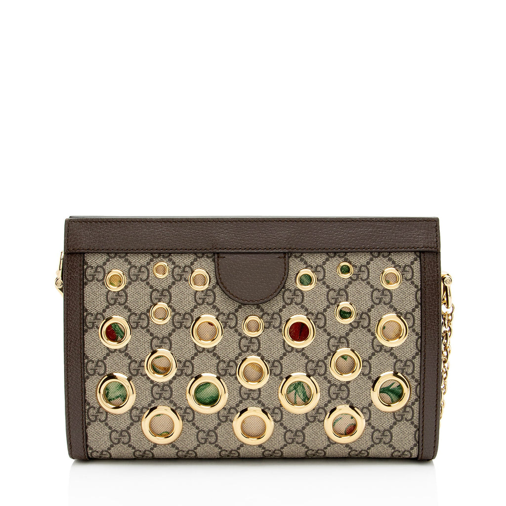 Gucci GG Supreme Ophidia Grommet Medium Chain Shoulder Bag