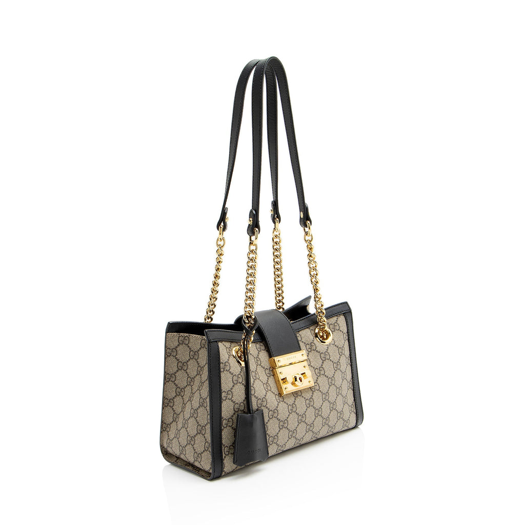 Gucci GG Supreme Padlock Chain Small Shoulder Bag