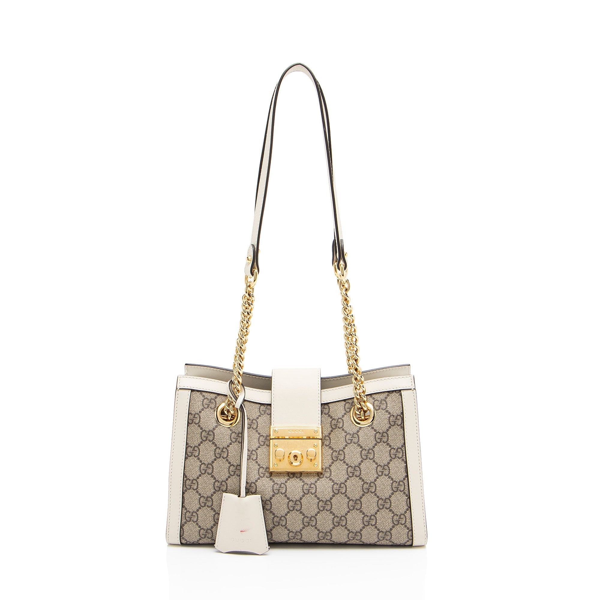 Gucci GG Supreme Padlock Chain Small Shoulder Bag