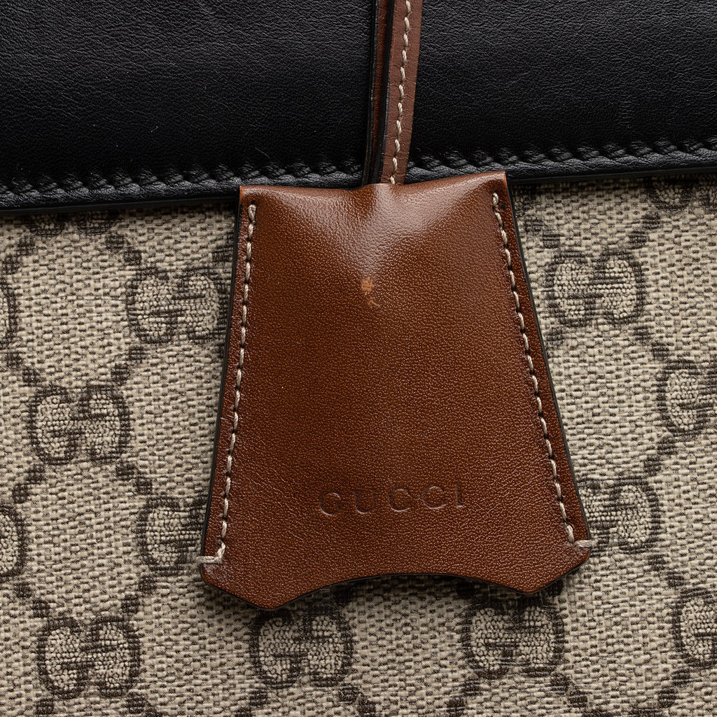 Gucci GG Supreme Padlock Medium Top Handle Satchel (SHF-22676)