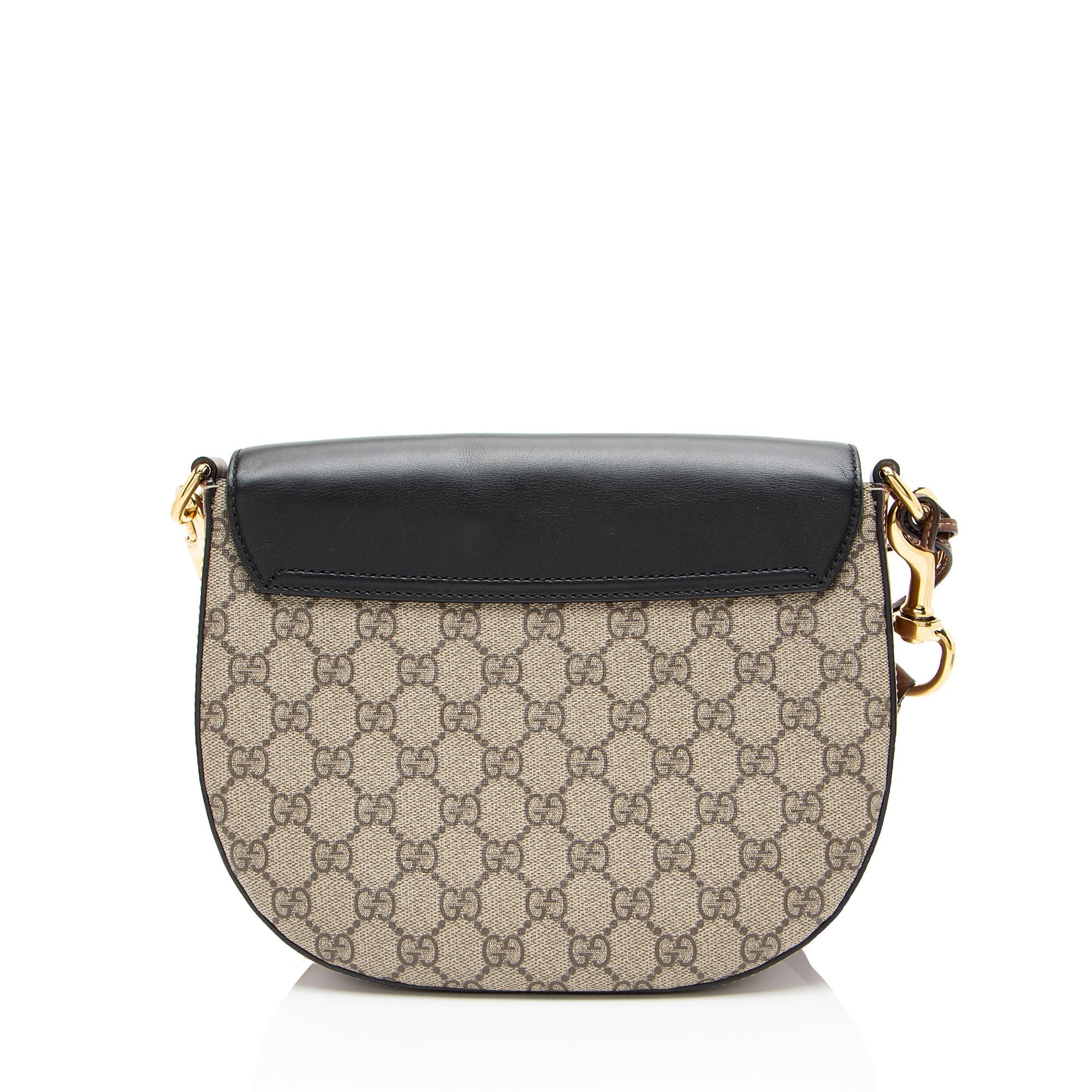 Gucci GG Supreme Padlock Saddle Medium Shoulder Bag