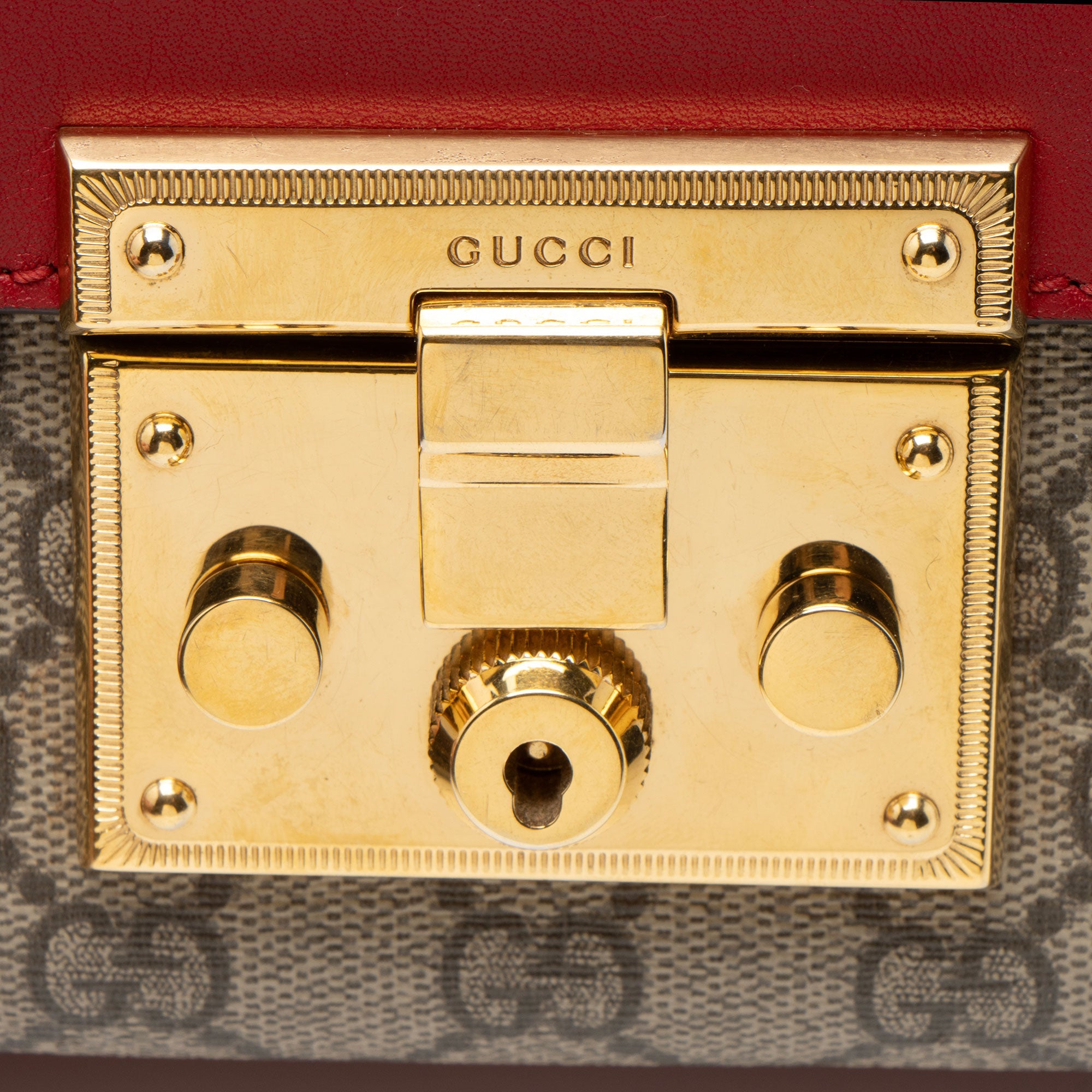 Gucci GG Supreme Padlock Small Shoulder Bag
