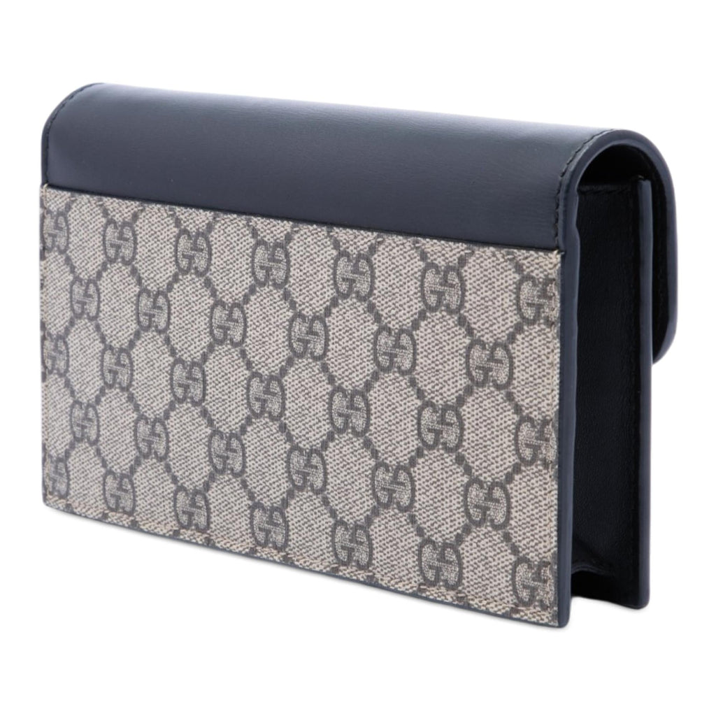 Gucci GG Supreme Peony Pearly Wallet On Chain