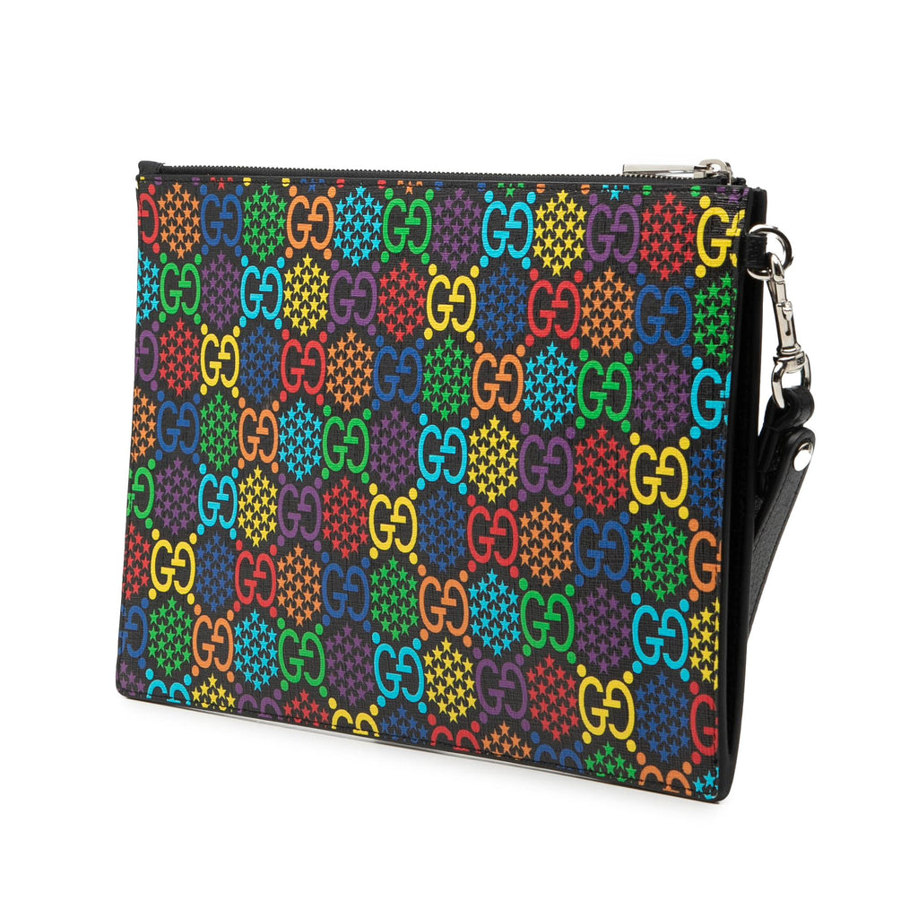 Gucci GG Supreme Psychedelic Zip Clutch