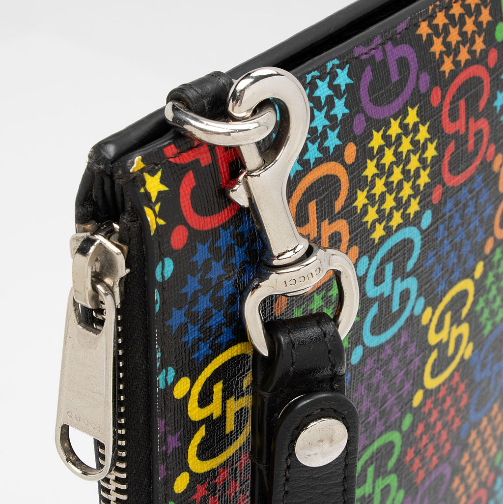 Gucci GG Supreme Psychedelic Zip Wristlet (SHF-dLxiT4)