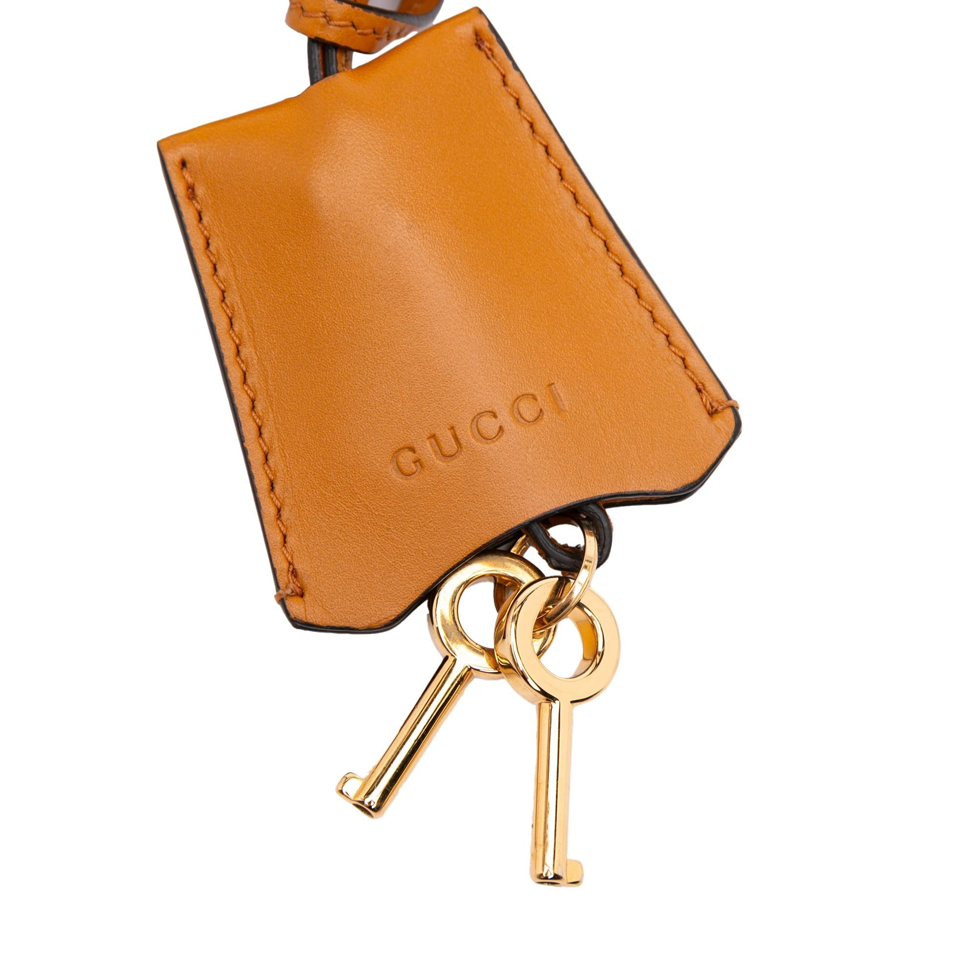 Gucci GG Supreme Saddle Padlock Crossbody