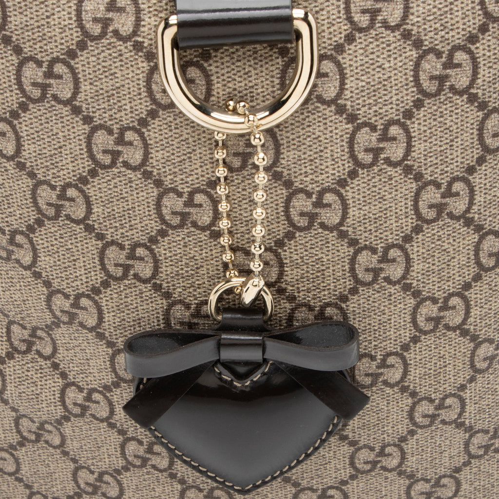 Gucci GG Supreme Tattoo Heart Medium Boston Bag