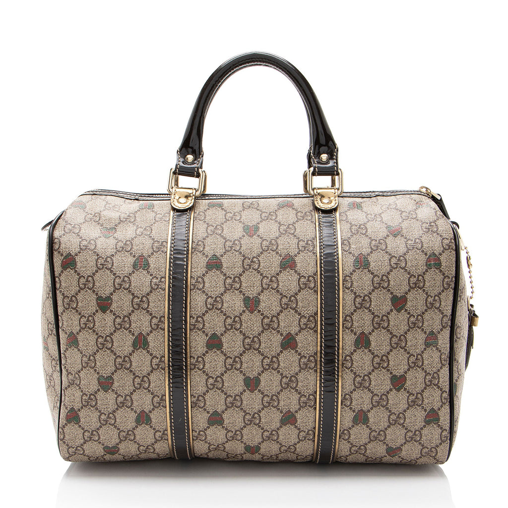 Gucci GG Supreme Tattoo Hearts Joy Boston Bag