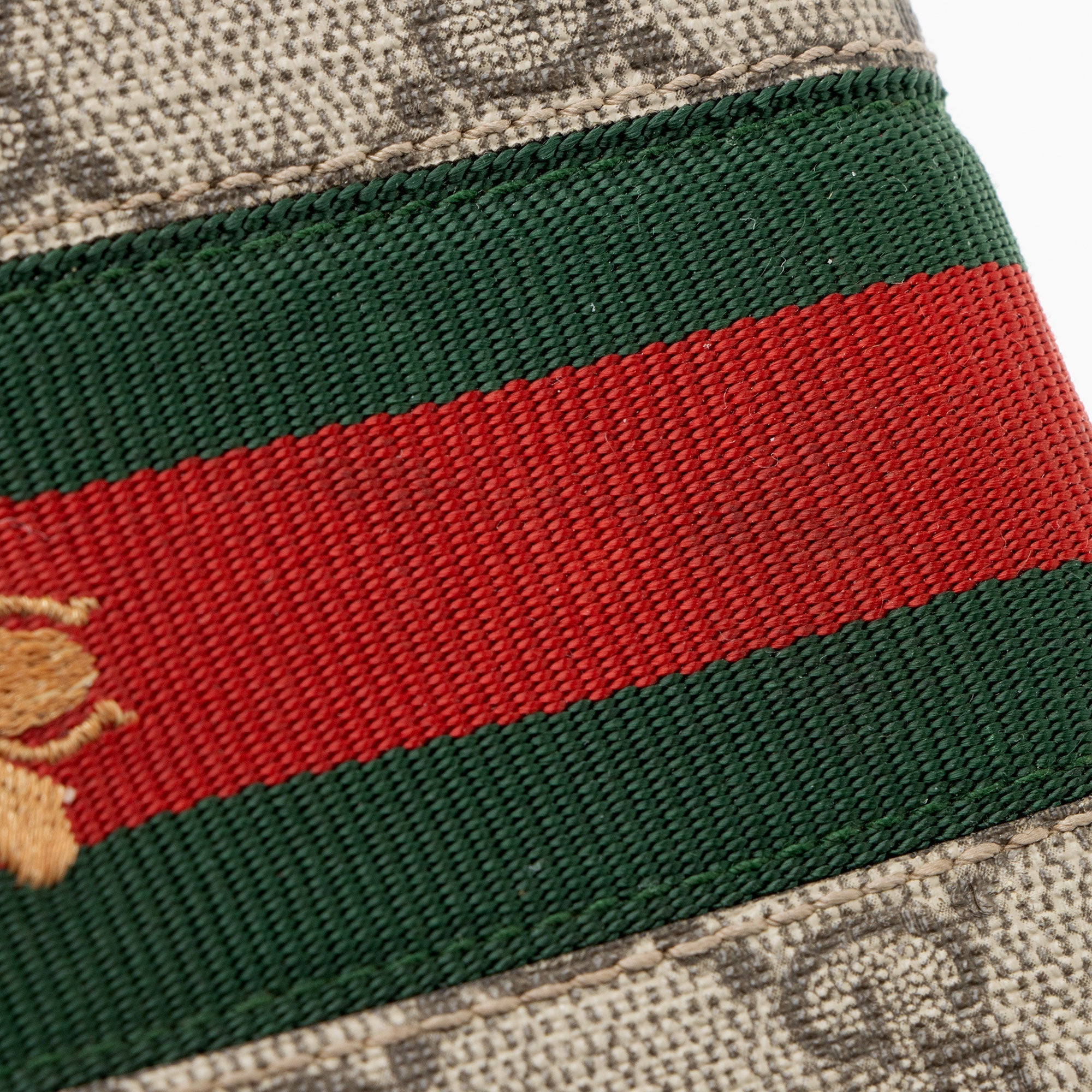 Gucci GG Supreme Web Bee Zip Around Wallet