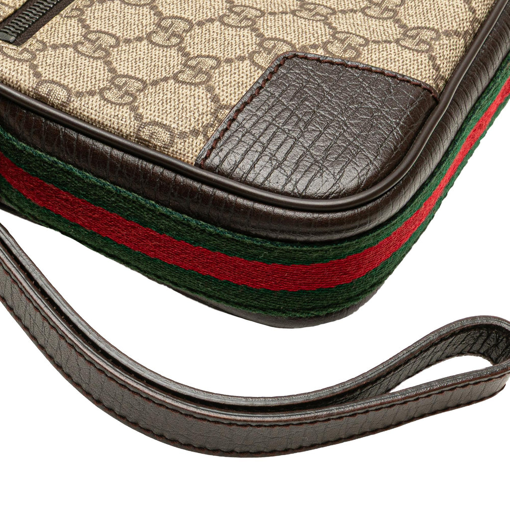 Gucci GG Supreme Web Clutch