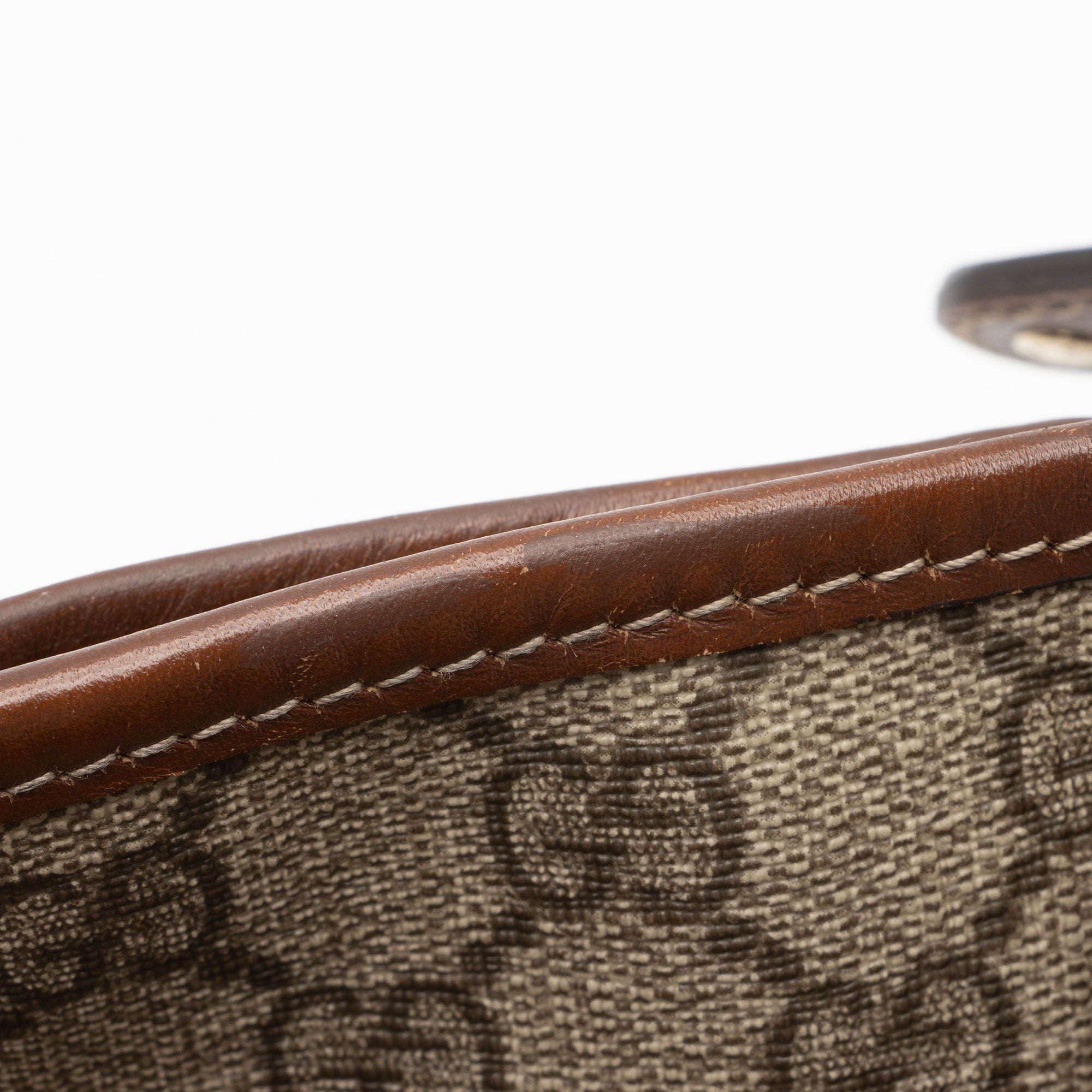 Gucci GG Supreme Web Loop Flat Small Messenger (SHF-2FmbPb)