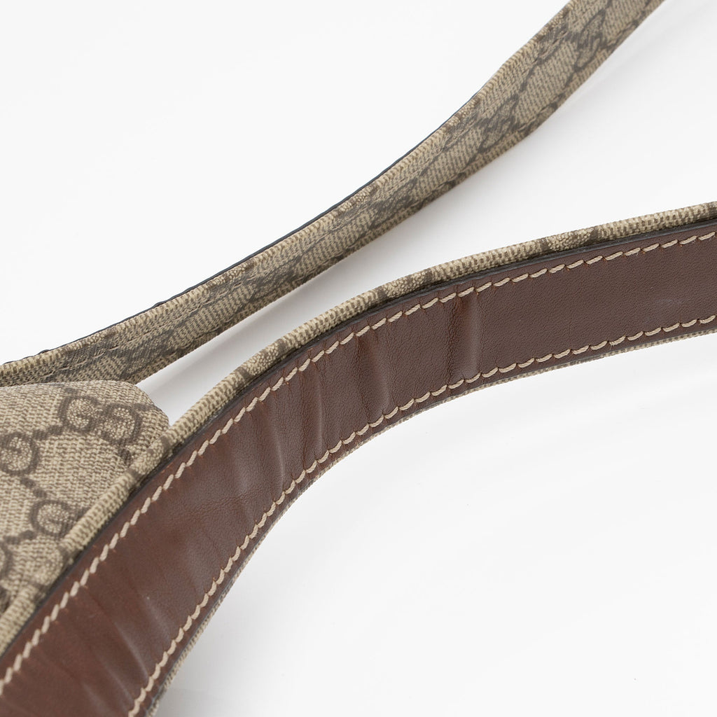 Gucci GG Supreme Web Loop Flat Small Messenger (SHF-2FmbPb)