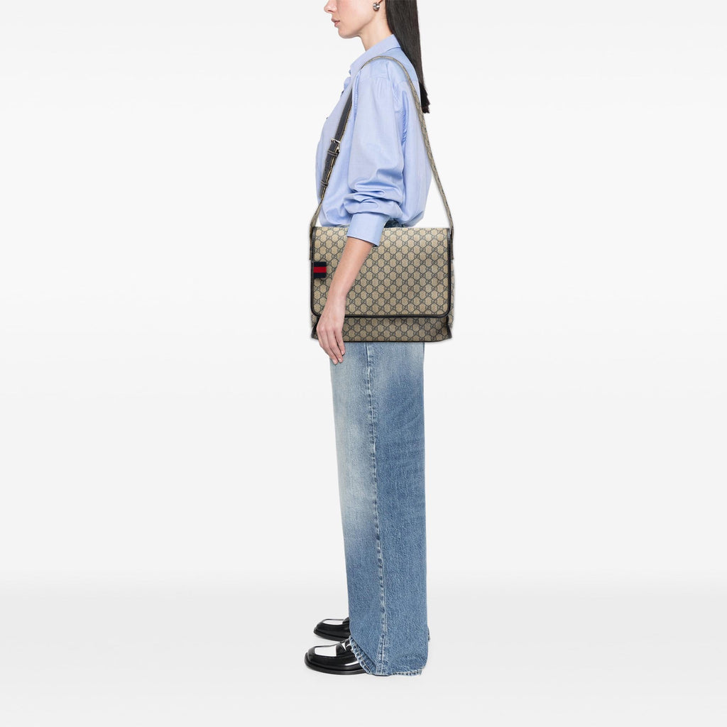 Gucci GG Supreme Web Messenger Bag