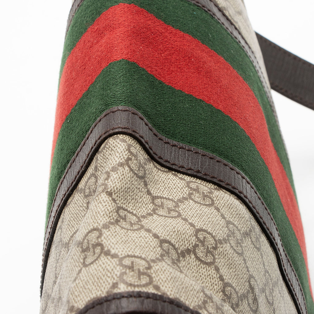 Gucci GG Supreme Web Medium Flap Messenger