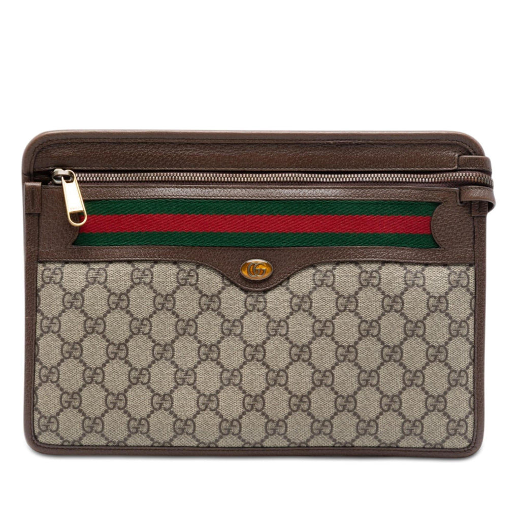 Gucci GG Supreme Web Ophidia Clutch