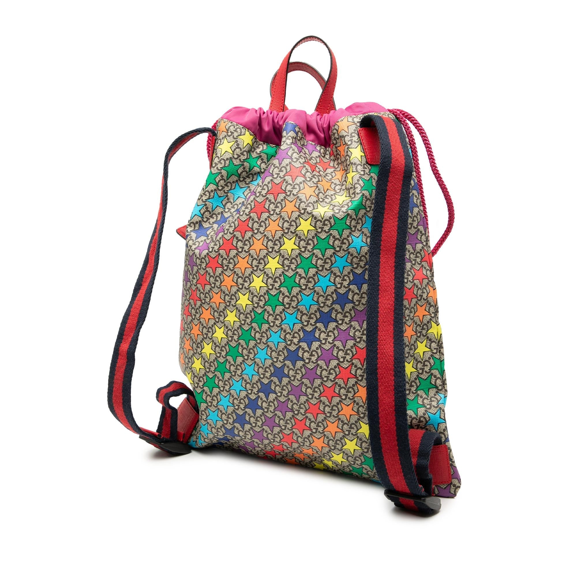 Gucci GG Supreme Web Star Print Childrens Backpack