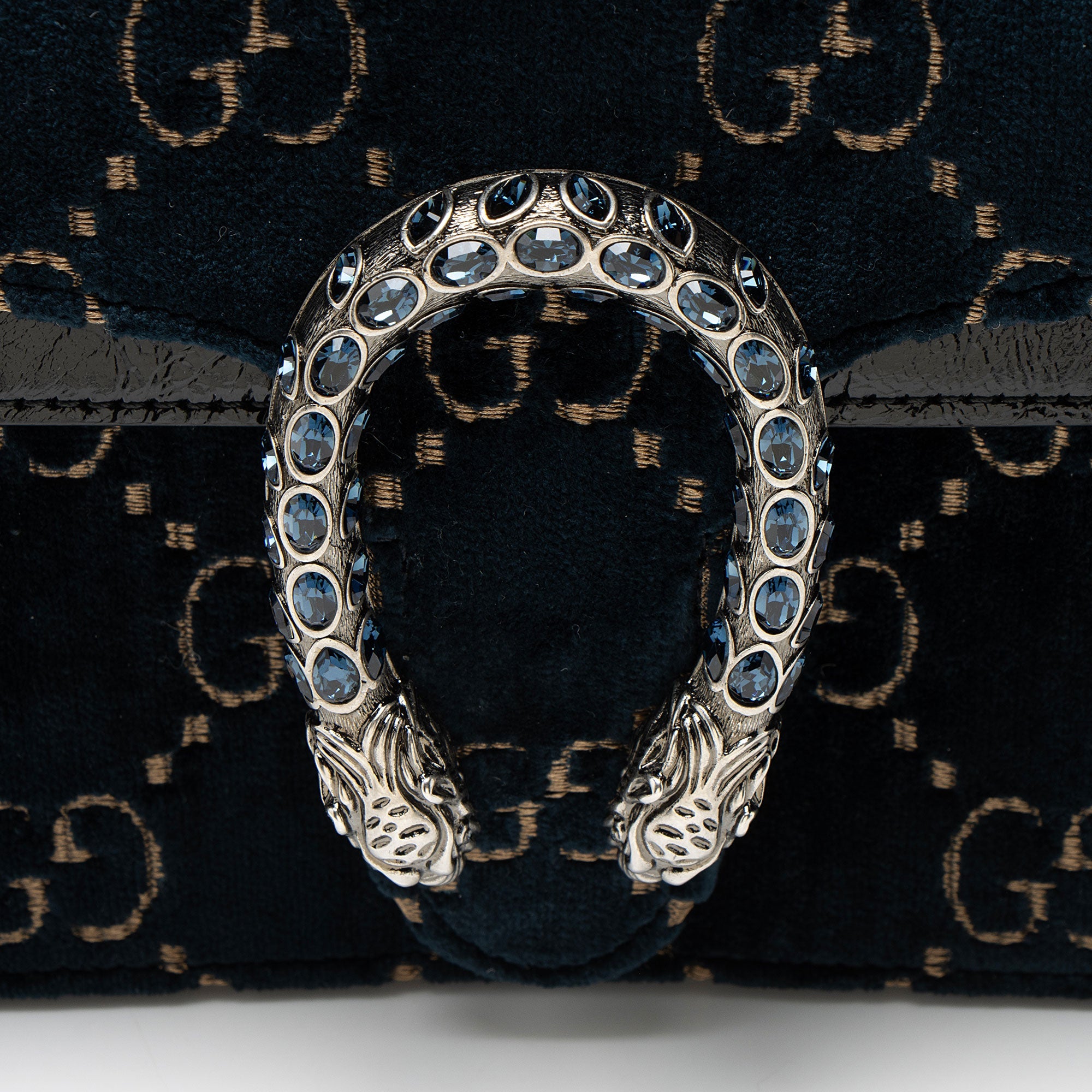Gucci GG Velvet Crystal Dionysus Medium E/W Shoulder Bag