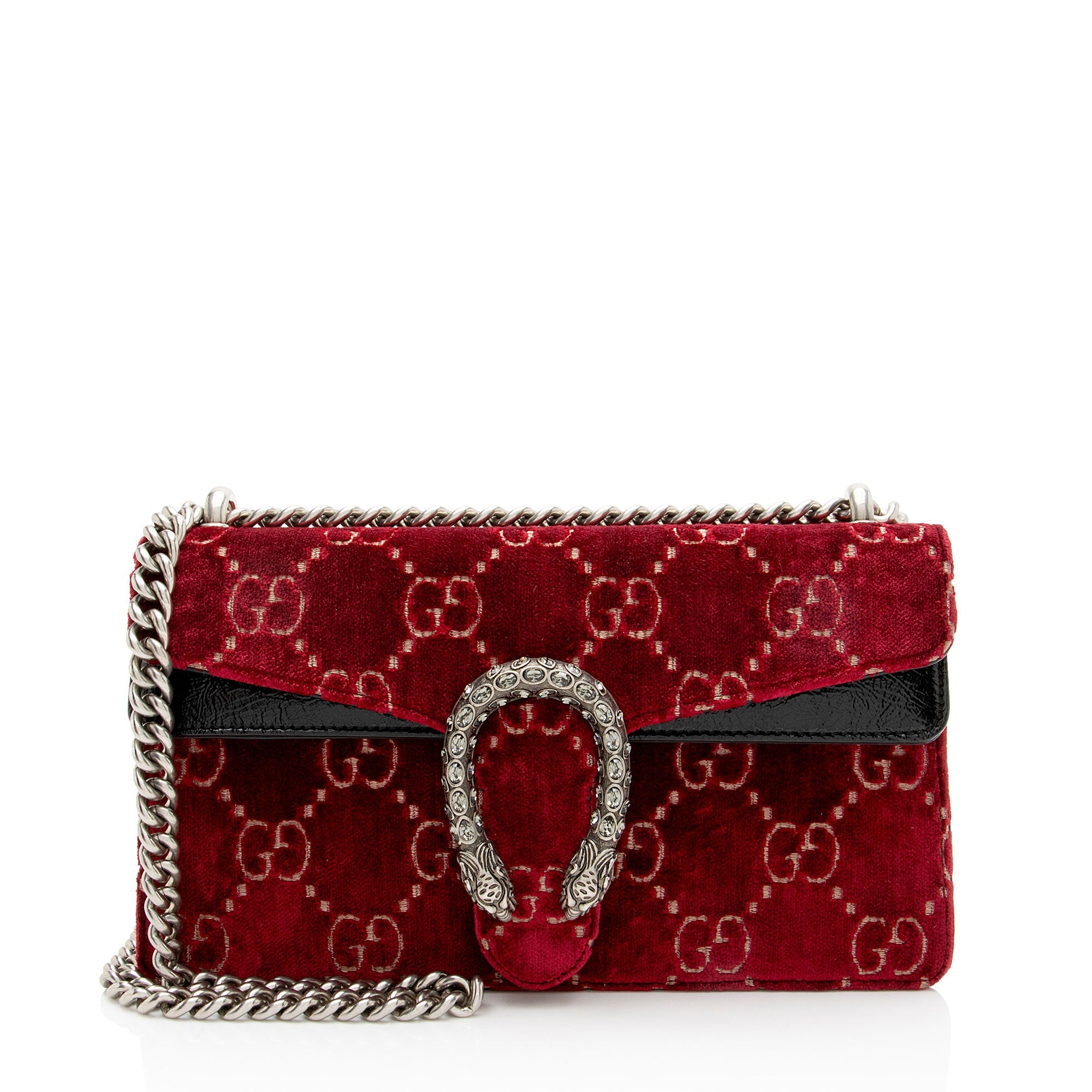 Gucci GG Velvet Crystal Dionysus Medium E/W Shoulder Bag
