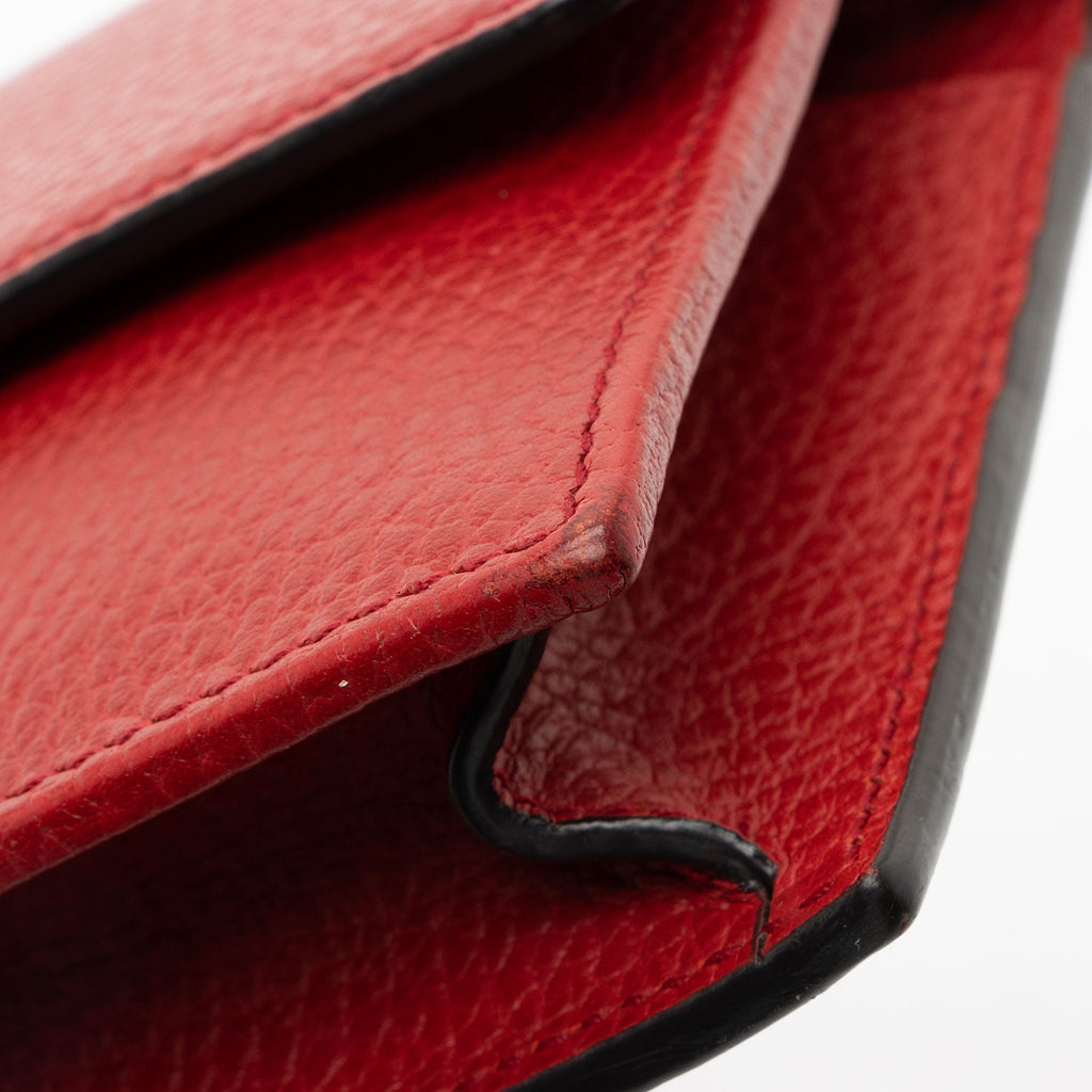 Gucci Grained Calfskin Interlocking G Chain Wallet