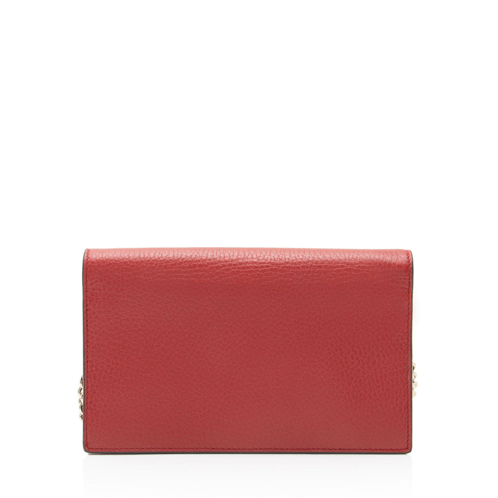Gucci Grained Calfskin Interlocking G Chain Wallet